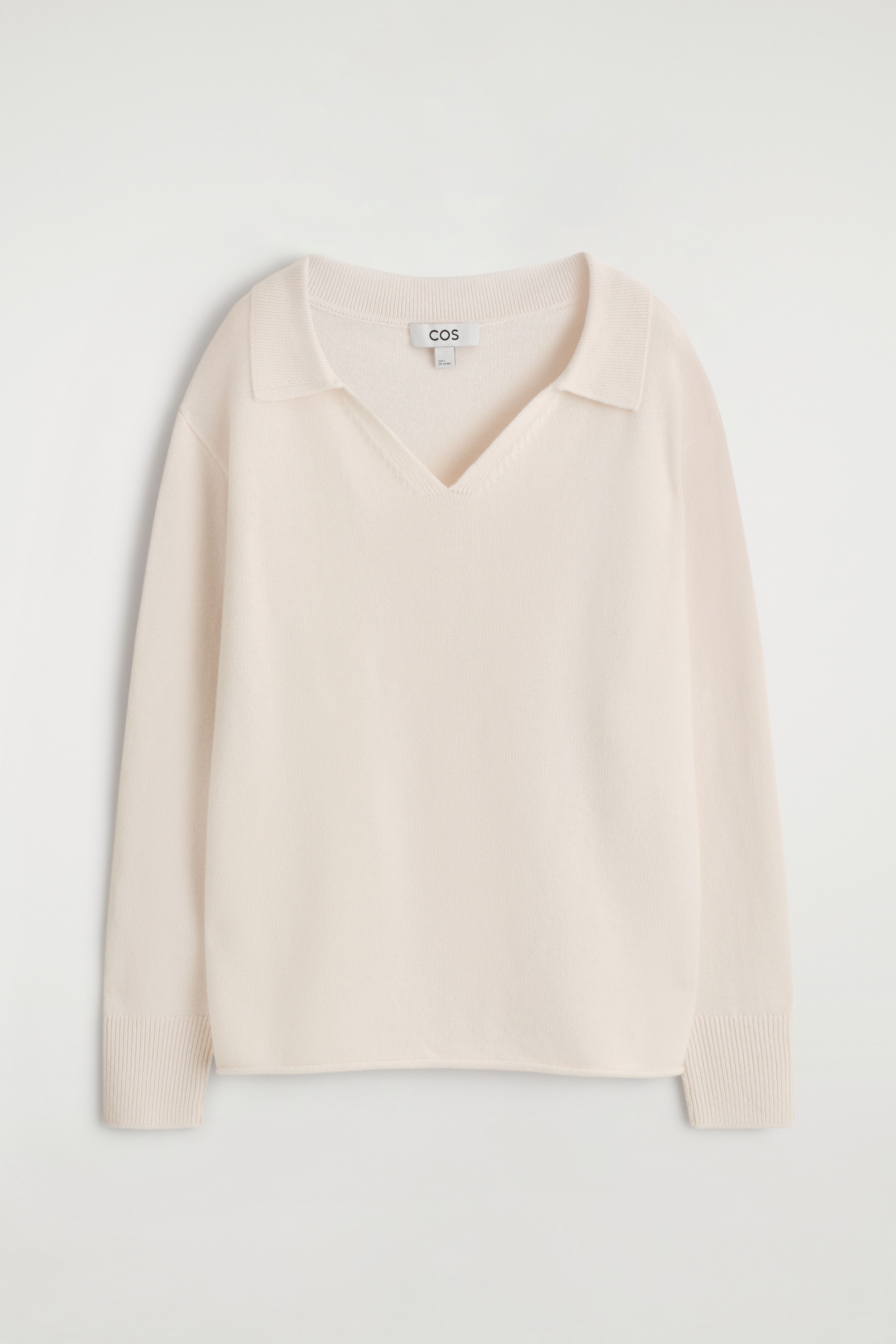 PULL POLO EN LAINE MÉRINOS - IVOIRE/NOIR/BEIGE CHINÉ