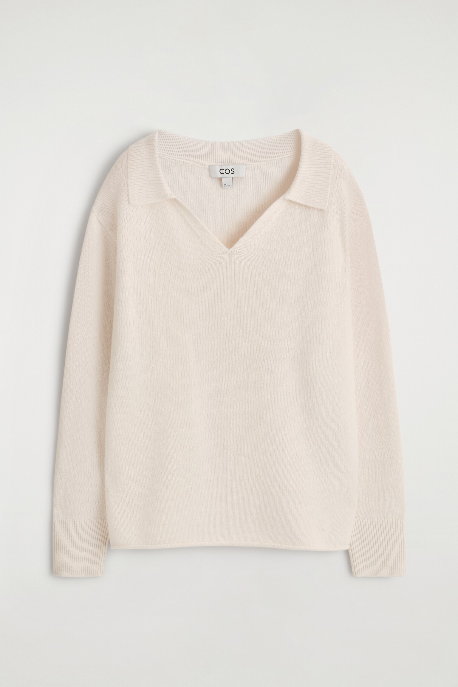 POLOPULLOVER AUS MERINOWOLLE - ELFENBEIN/SCHWARZ/BEIGE MELIERT - 2