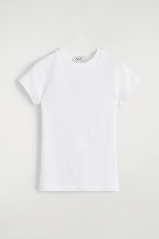 SCHMAL GESCHNITTENES T-SHIRT AUS BAUMWOLLE - WEISS - 1