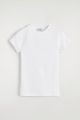 SLIM COTTON RAGLAN T-SHIRT — WHITE 7