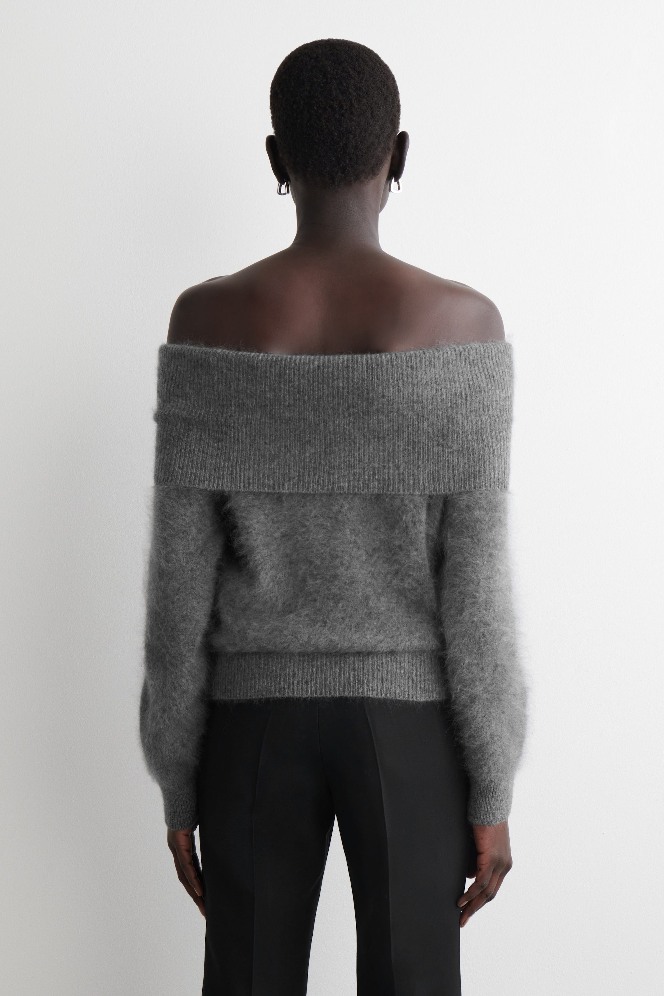 OFF-THE-SHOULDER MERINO WOOL SWEATER