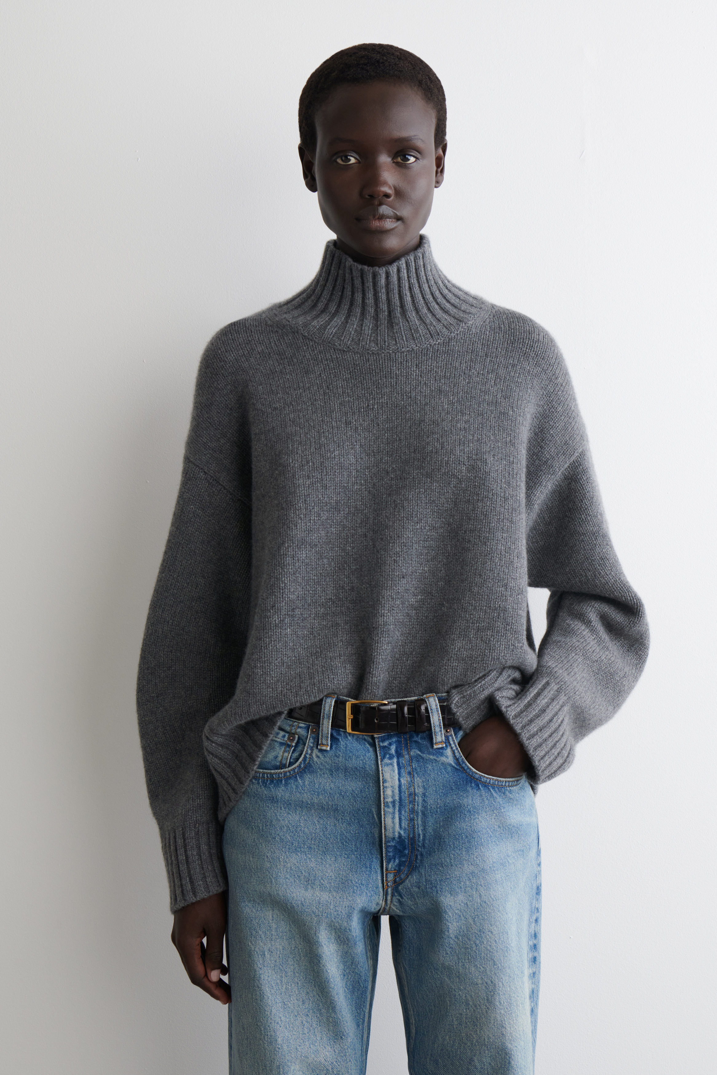NKNIT 24AW 2way high neck KNIT ブラウン 1 NKNIT 24AW 2way high neck KNIT ブラウン 1
