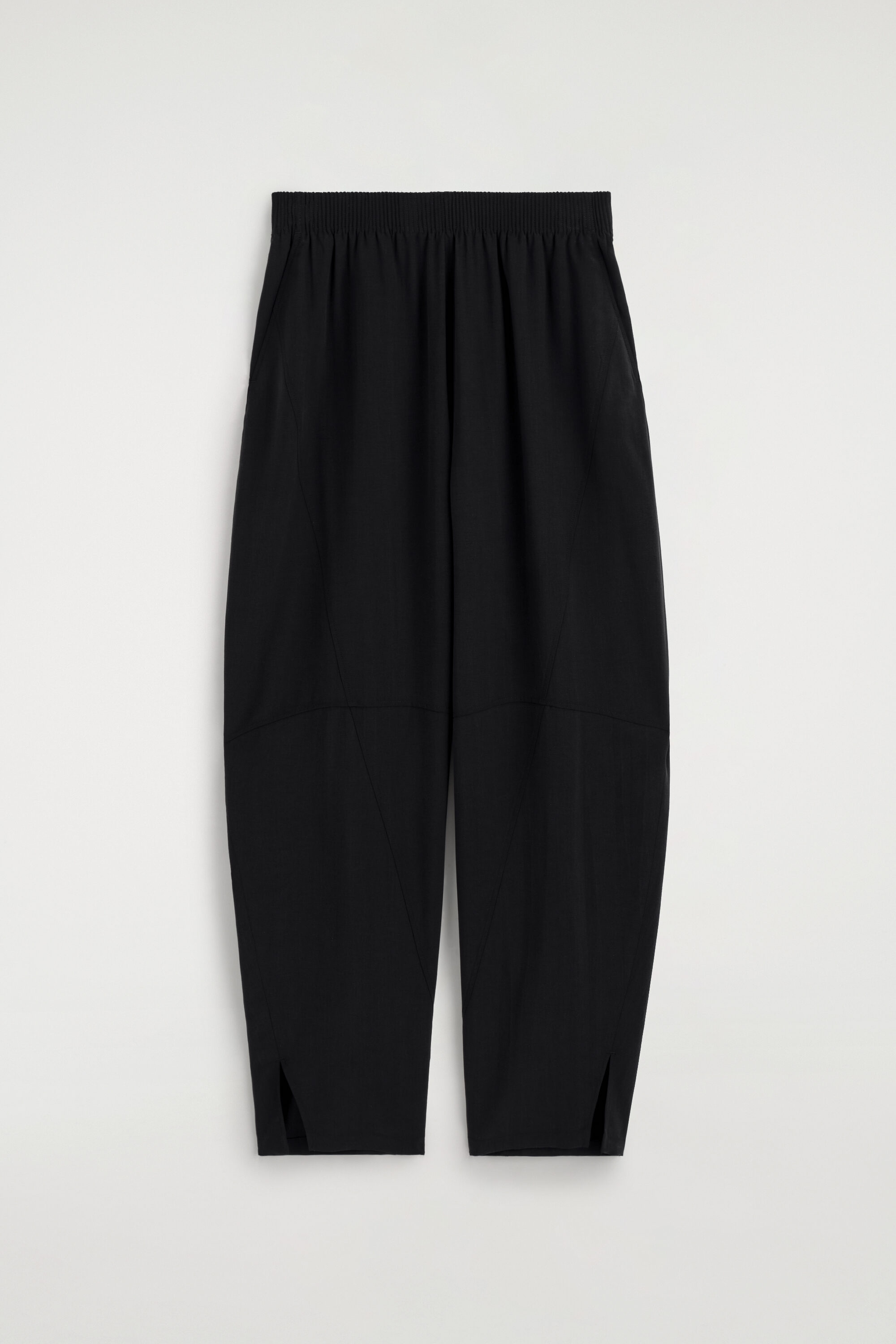 PANELED ELASTICATED BARREL-LEG PANTS - thumbnail 5