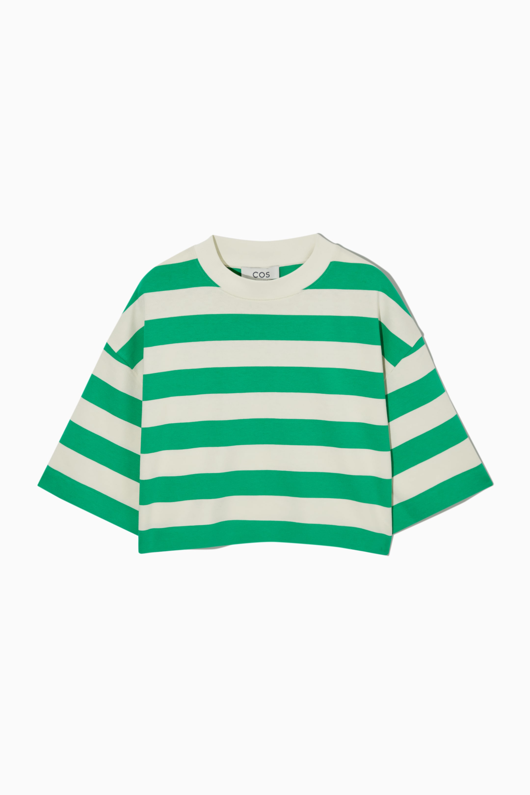 View larger image: HIGH LINE RELAXED T-SHIRT - WHITE / GREEN / STRIPED - Ladies | H&M GB 1
