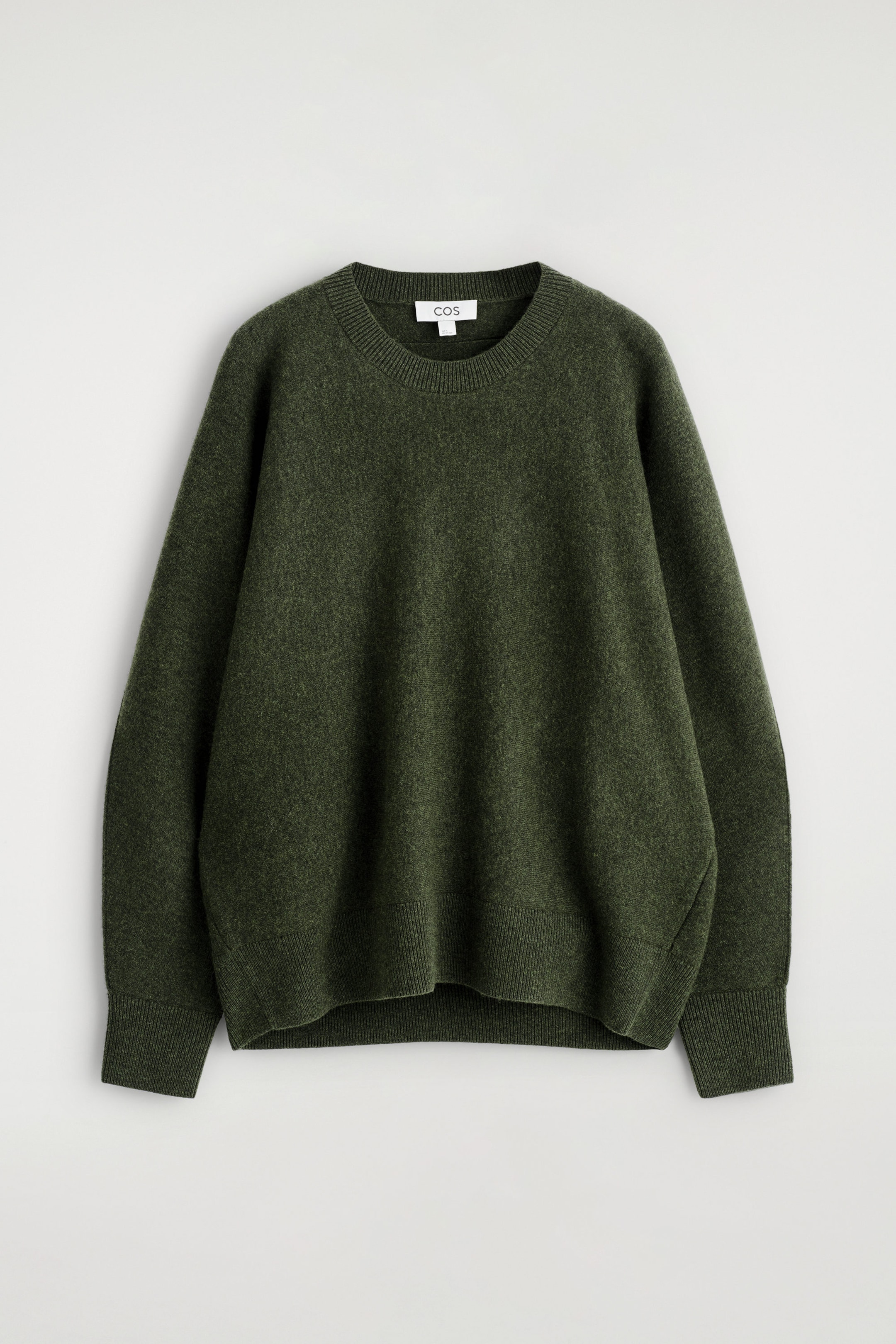 ROUNDED DOUBLE-FACED WOOL SWEATER