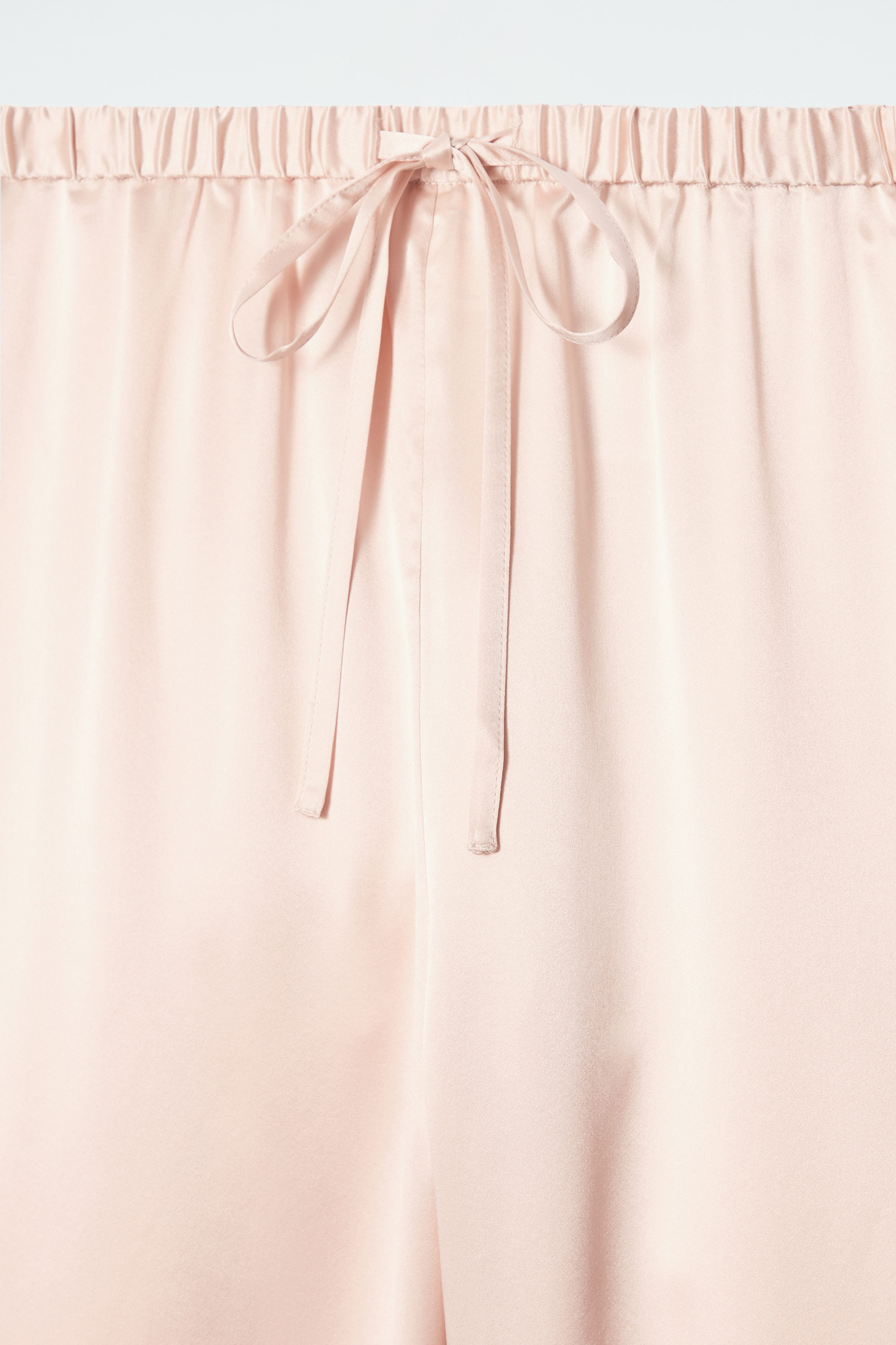 【SATIIIZ】Nedick Peach Cotton Pants Drawcord Crinkle Pants - The J. Peterman Company