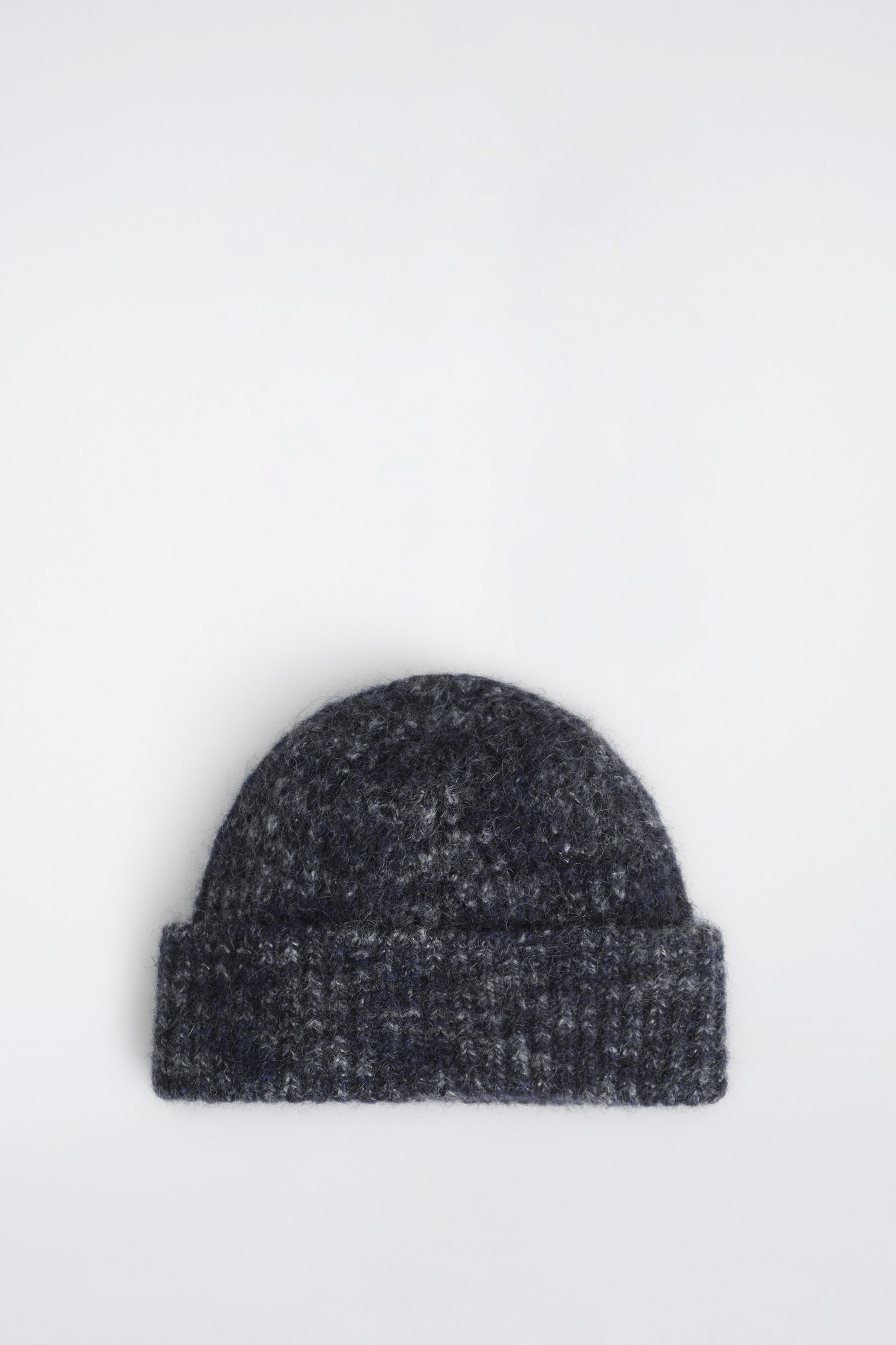 SPACE-DYED BRUSHED WOOL-BLEND BEANIE