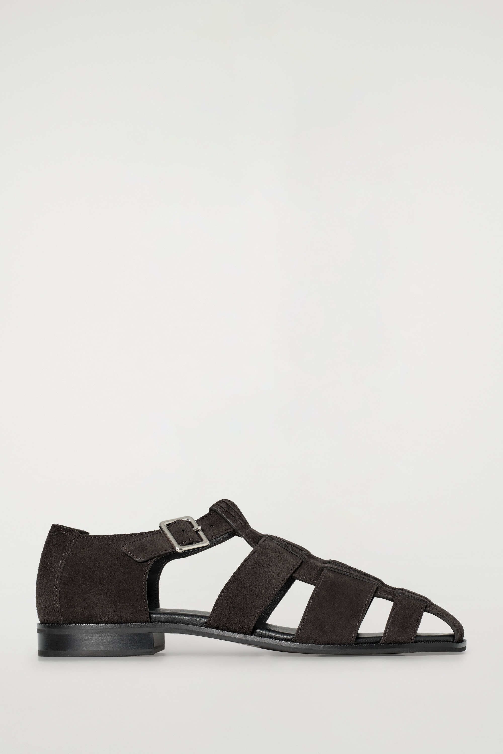 SANDALES SPARTIATES EN DAIM - BRUN