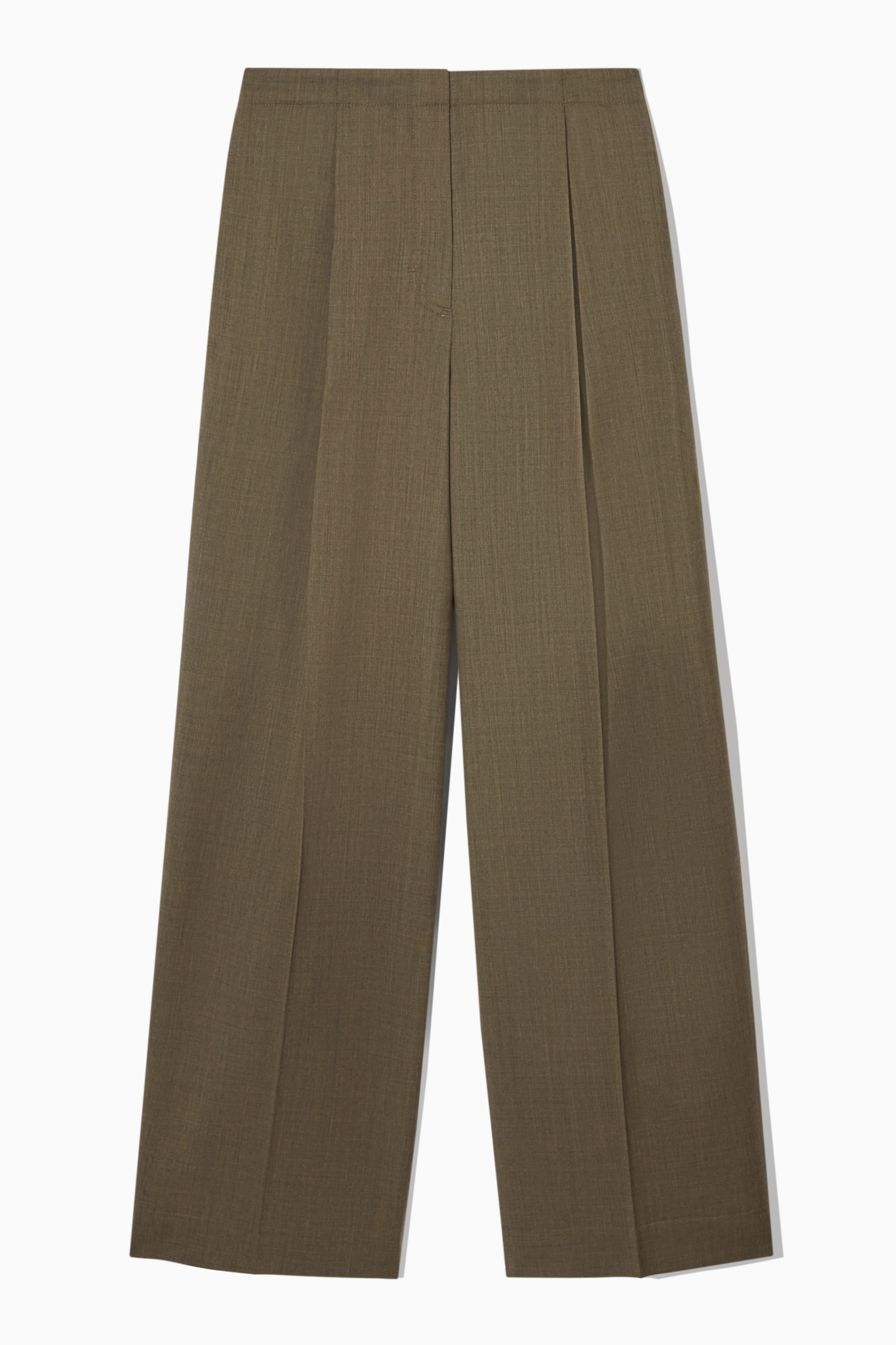 RELAXED WOOL WIDE-LEG TROUSERS
