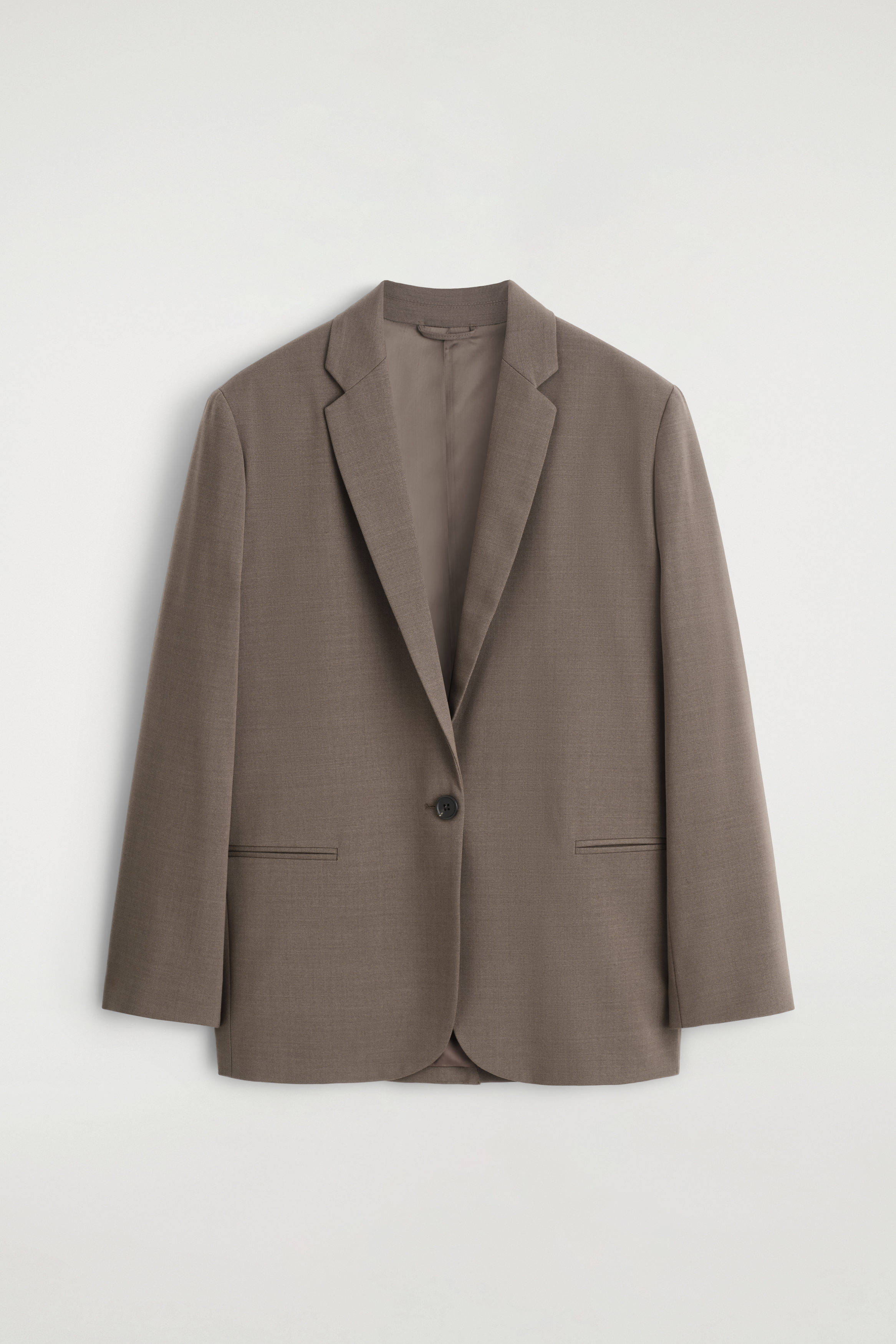 WOOL-BLEND BLAZER - BROWN | COS