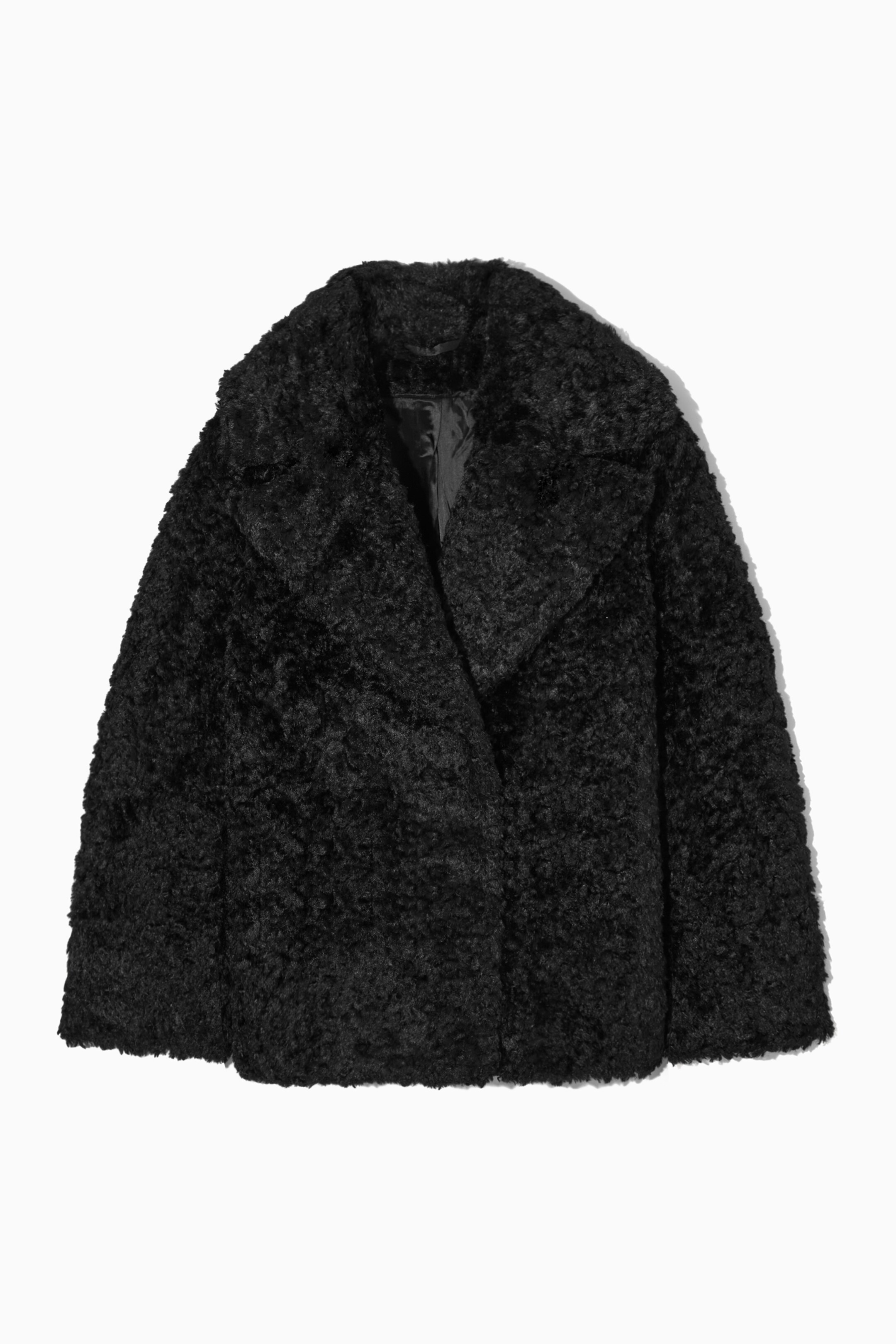 Grotere afbeelding bekijken: OVERSIZED FAUX SHEARLING JACKET - BLACK - DAMES | H&M NL 1