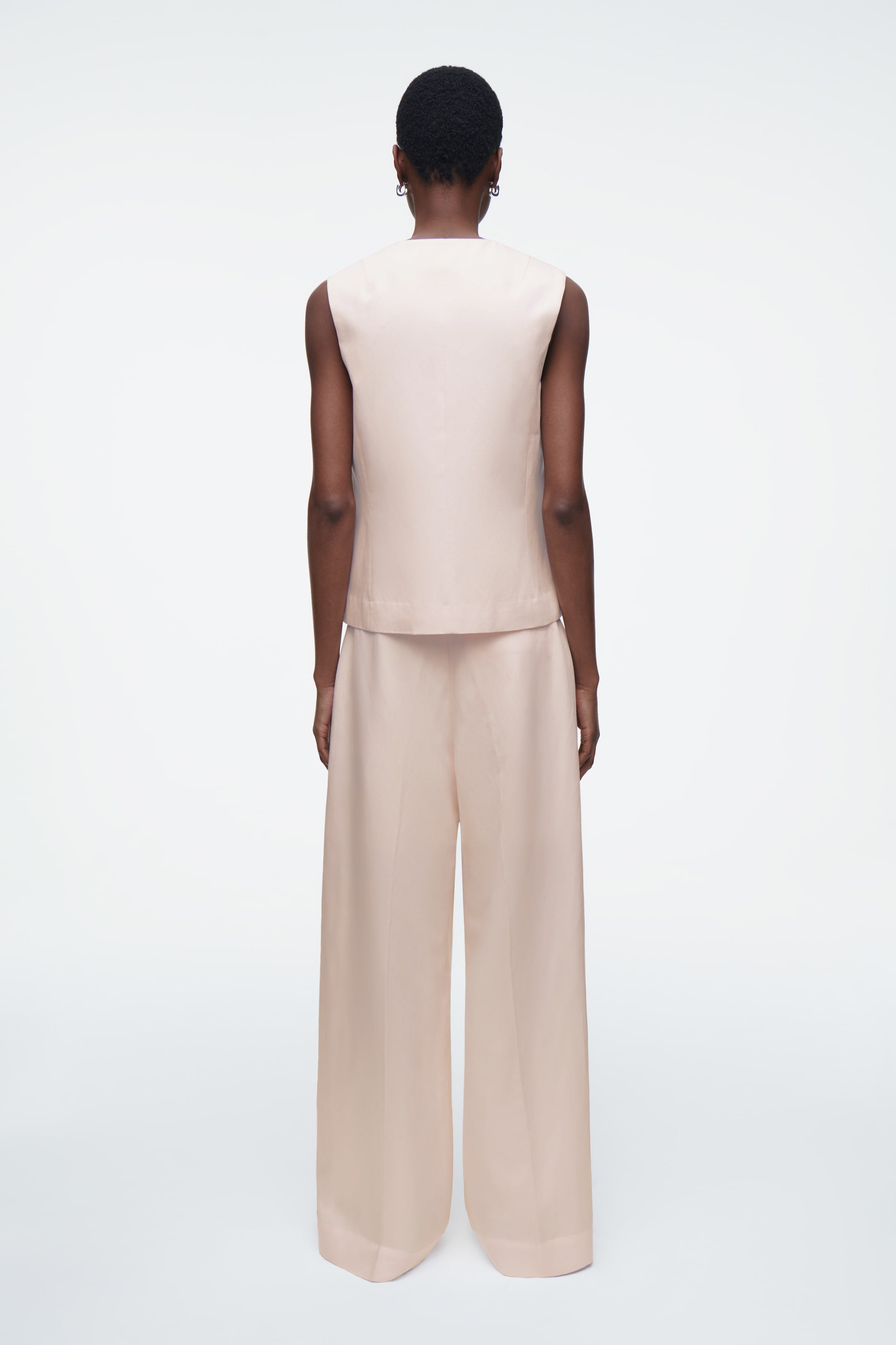 Visualizza immagine più grande: GILET IN MISTO LINO CON LACCETTI SUL DAVANTI - ROSA CHIARO - DONNA | H&M IT 4