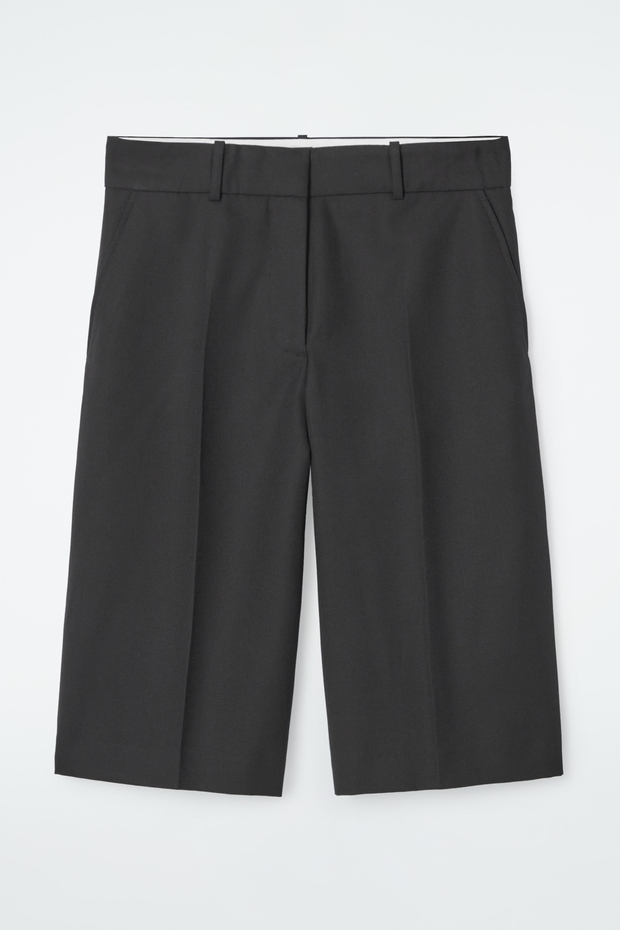 Grösseres Bild ansehen: LANGE TWILL-SHORTS AUS WOLL-MIX - SCHWARZ - DAMEN | H&M CH 1