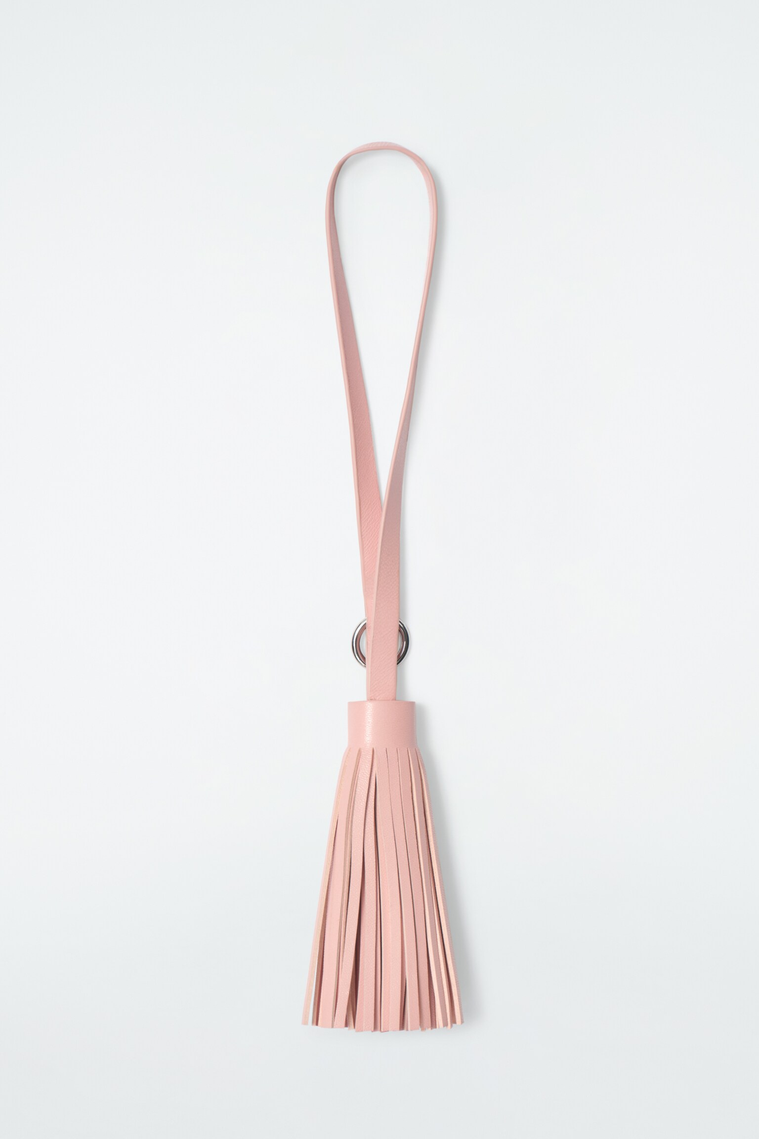 CHARM DE BORLA DE PIEL - ROSA/NEGRO - 2