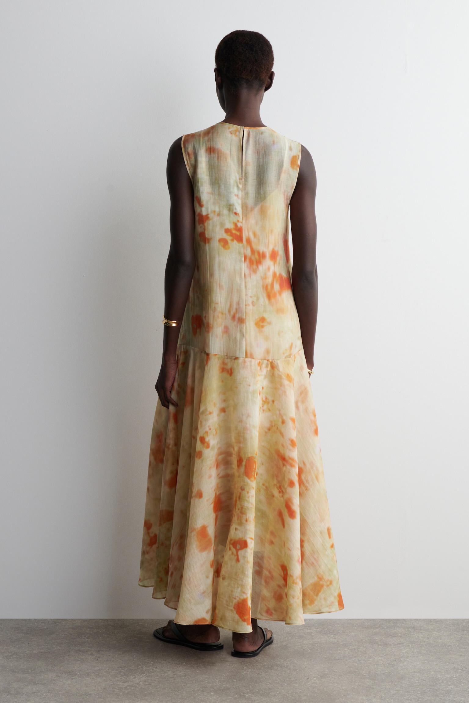 VESTIDO LARGO TRANSPARENTE DE FLORES - MULTICOLOR / ESTAMPADO FLORAL - 5