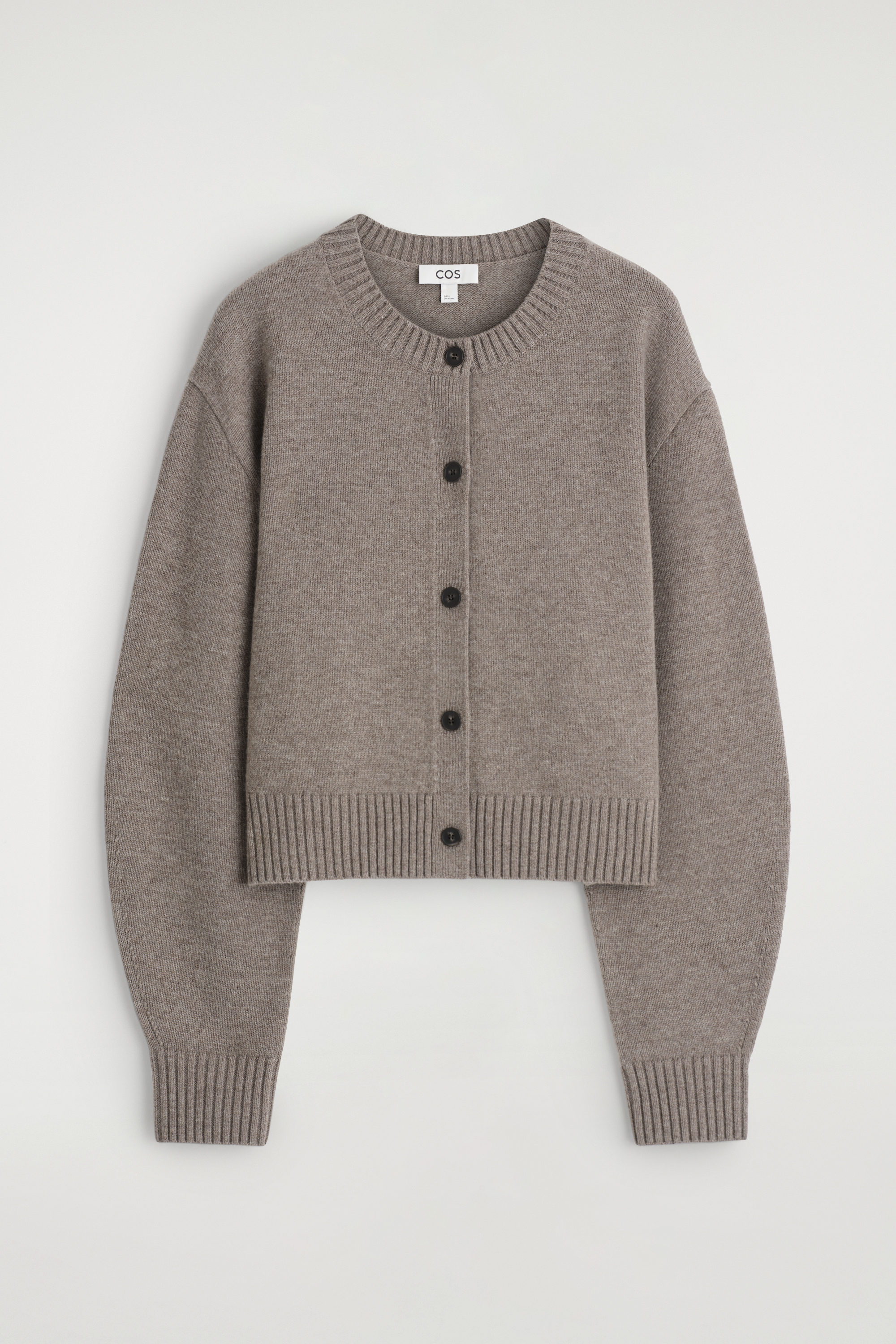 MERINO WOOL CARDIGAN - MOLE MÉLANGE | COS