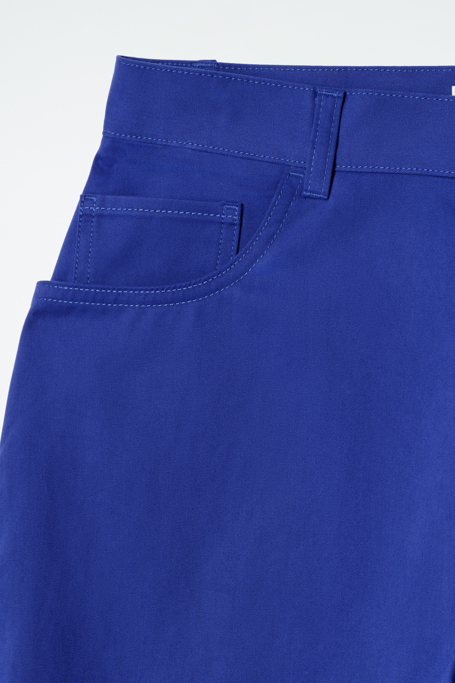 PANTALON BARREL FAÇON DÉCONSTRUIT EN COTON - BLEU - 3