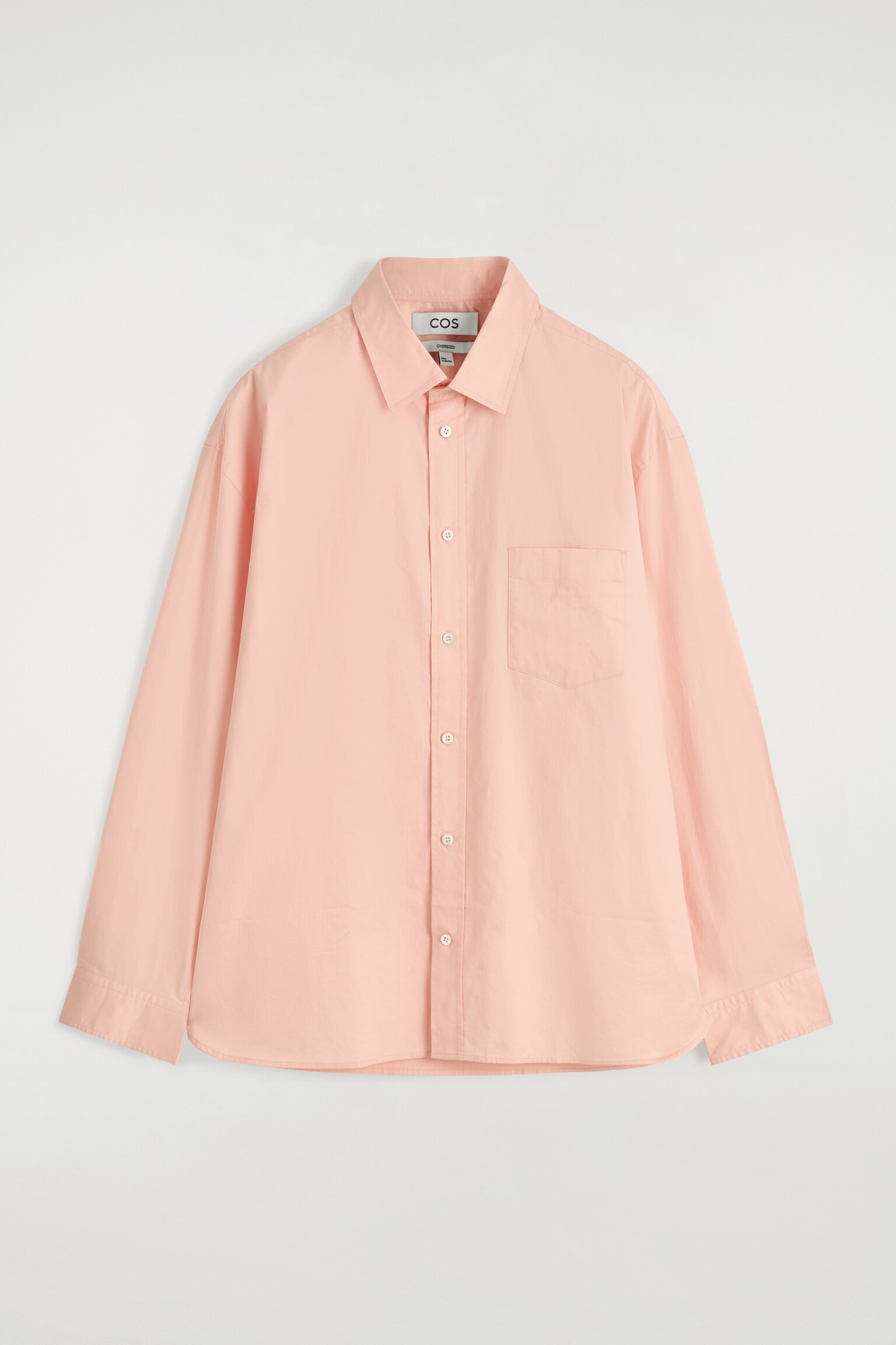 CAMISA OXFORD OVERSIZE ANCHA DE ALGODÓN - NARANJA/BLANCO - 2