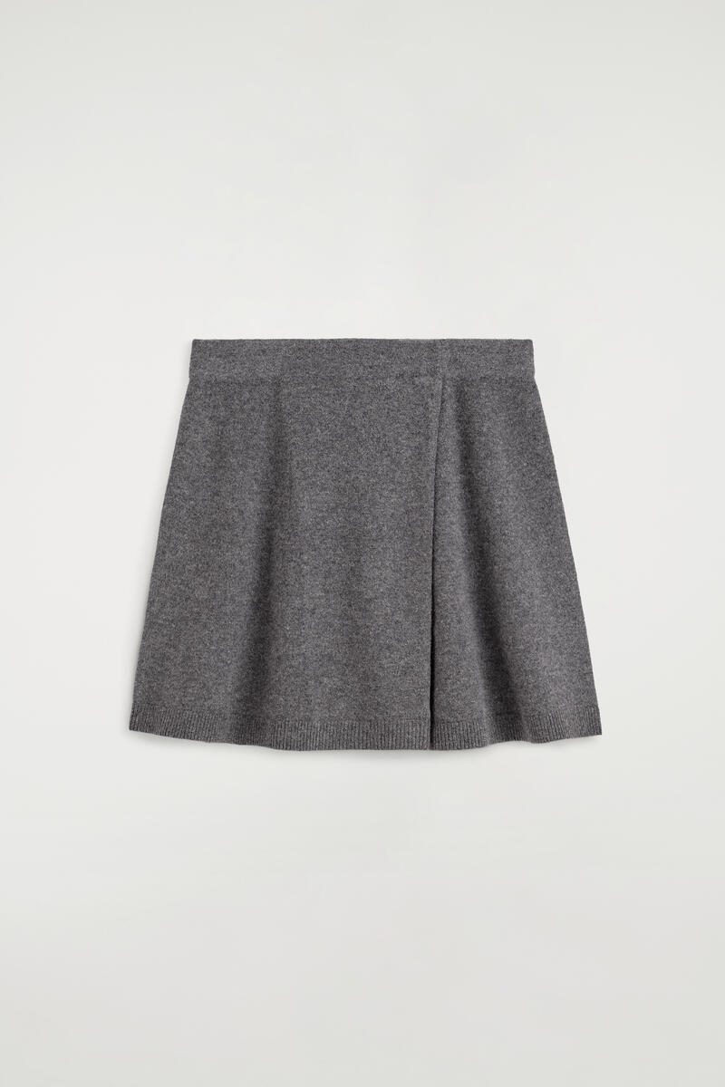 Merino Wool Mini Wrap Skirt