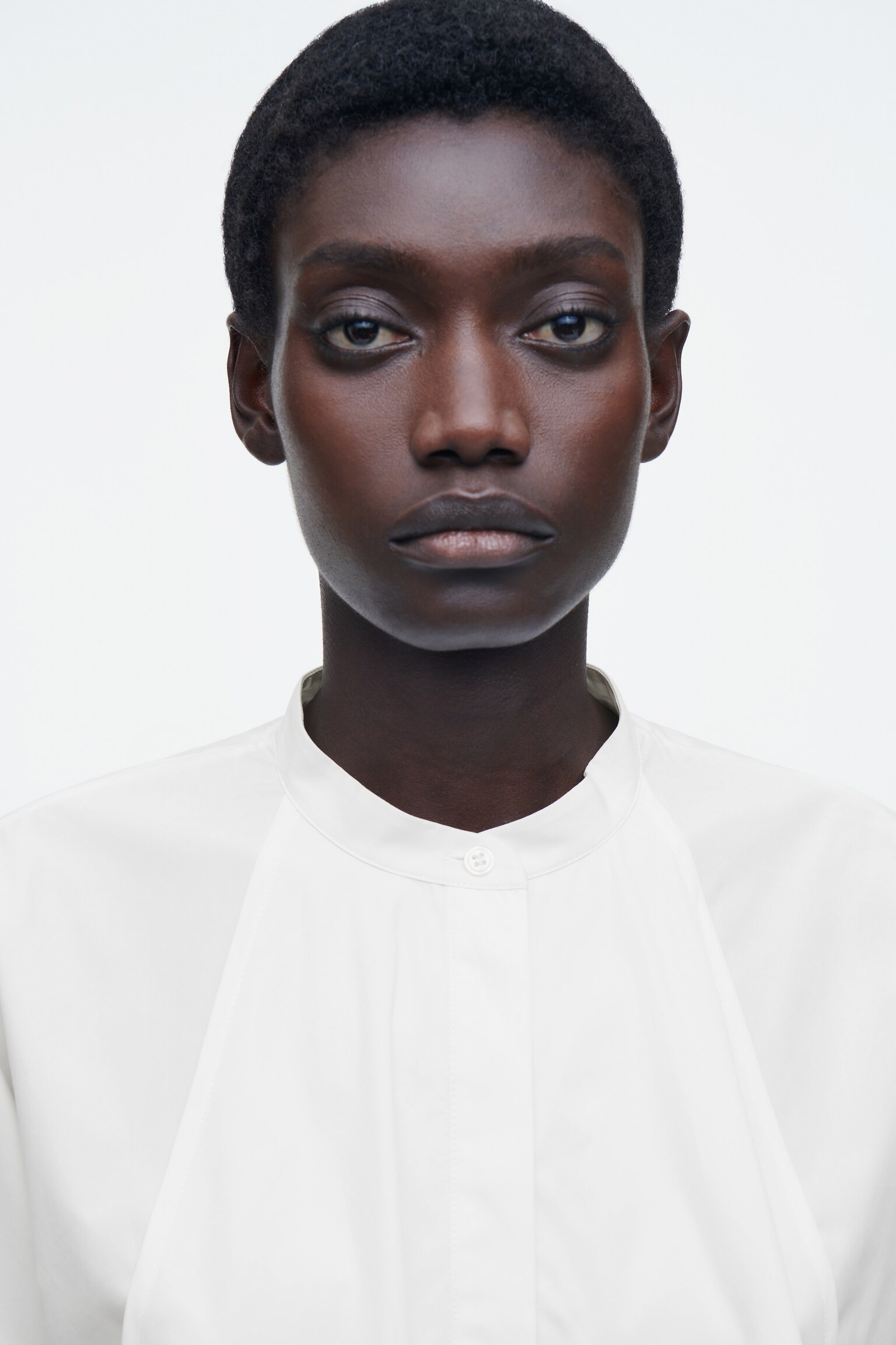 CHEMISE OVERSIZE À OURLET ARRONDI EN COTON - BLANC/VERT - 5
