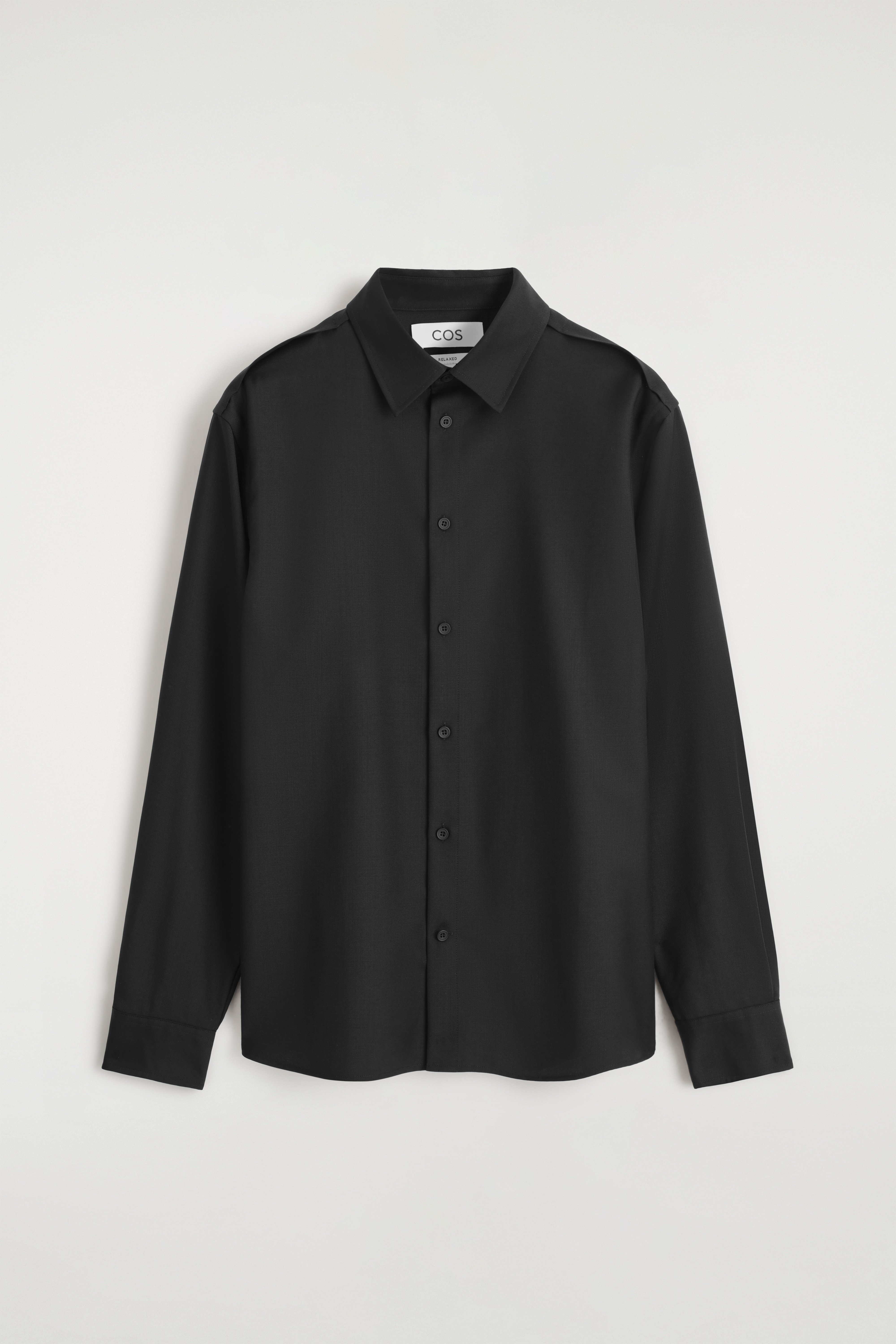 KOŠILE Z MERINO VLNY - ČERNÁ