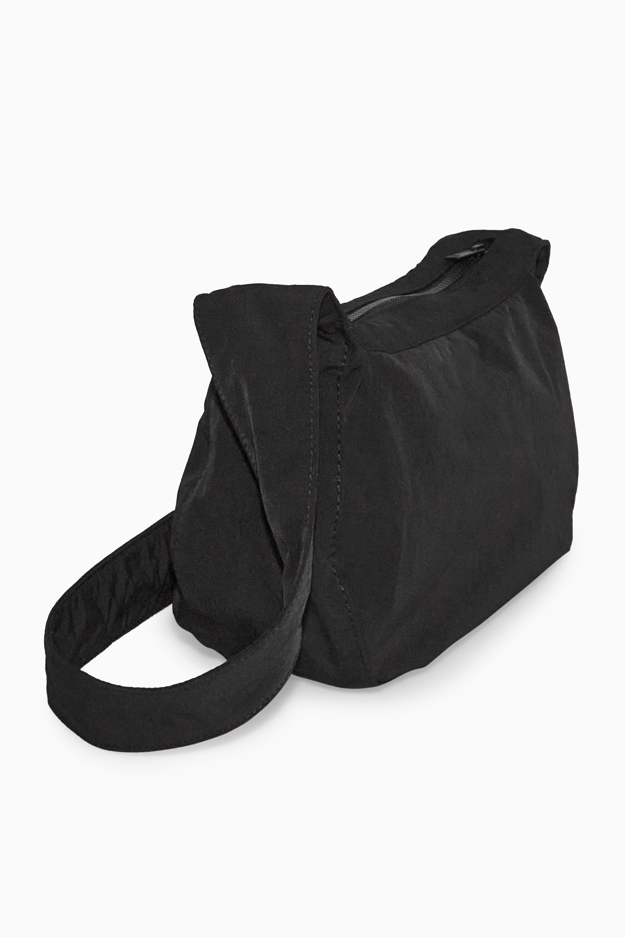 トートバッグ [COS] Nylon Crossbody Saddle Bag Black CROSSBODY SADDLE BAG - NYLON - BLACK | COS