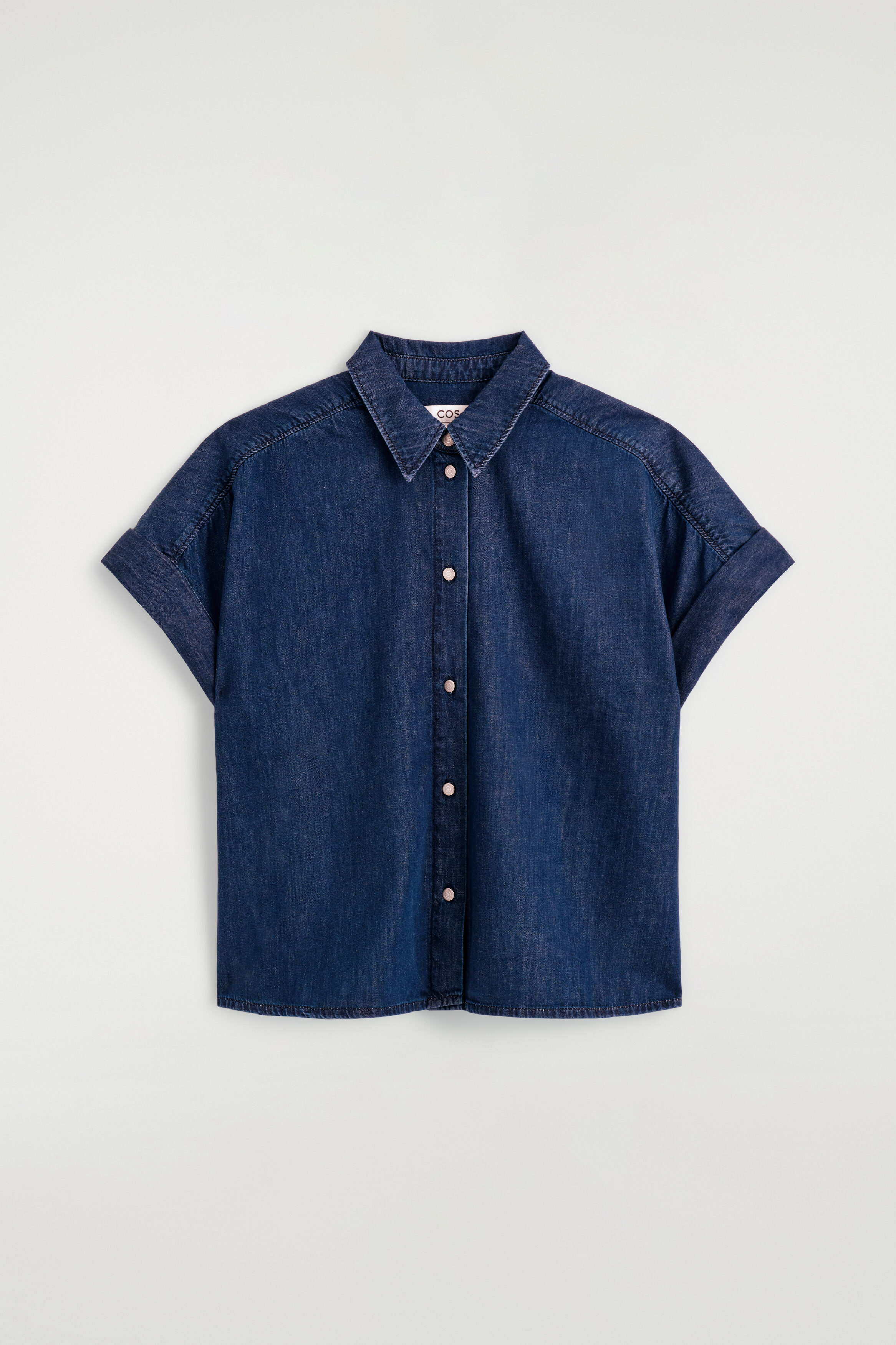 Short-sleeved Denim Shirt