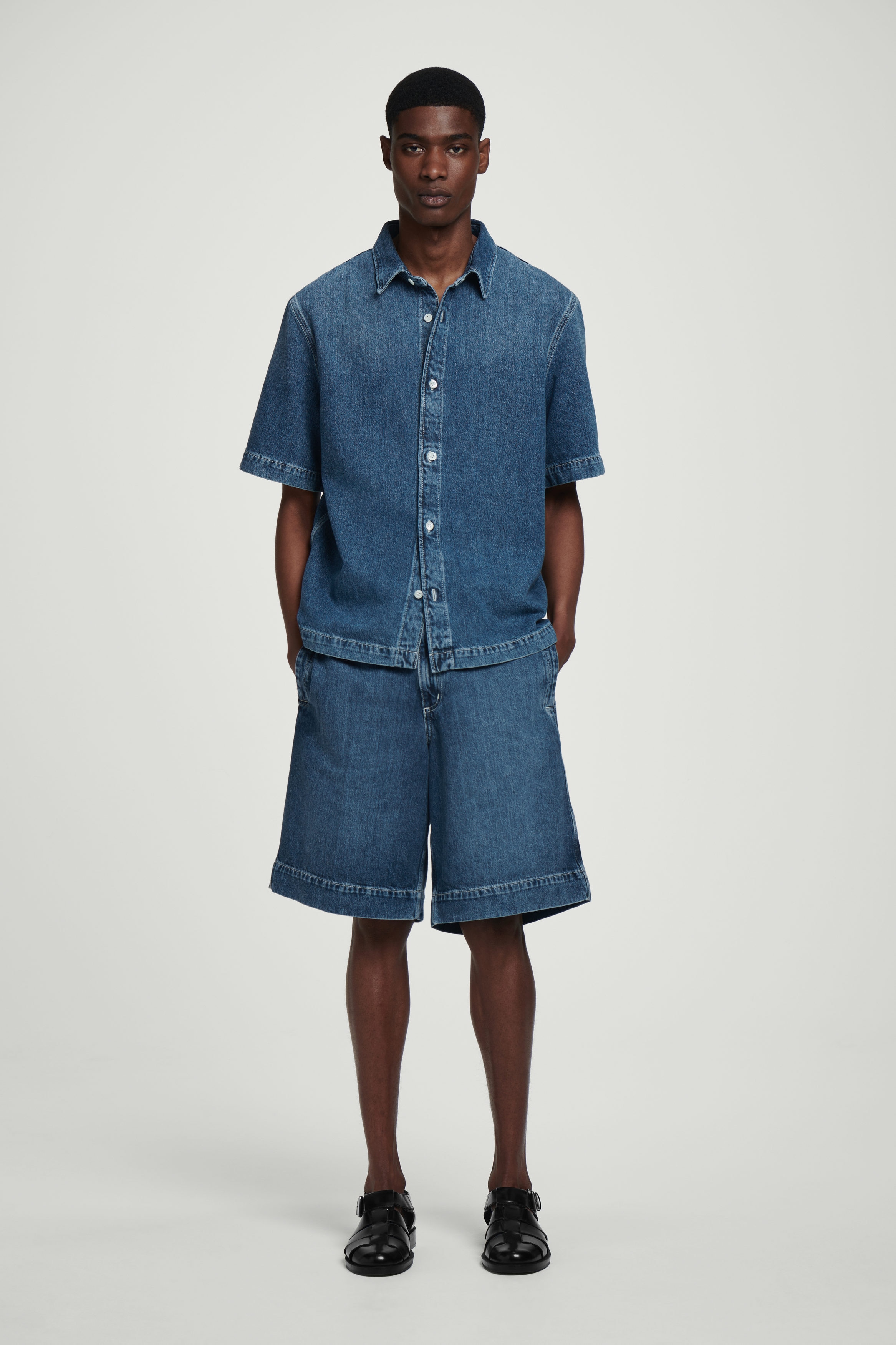 【JEMUT】★男女兼用★ 25SS Bento Denim Short Sleeve Shirt SS25 Short-Sleeved Denim Shirt | highstreetporter
