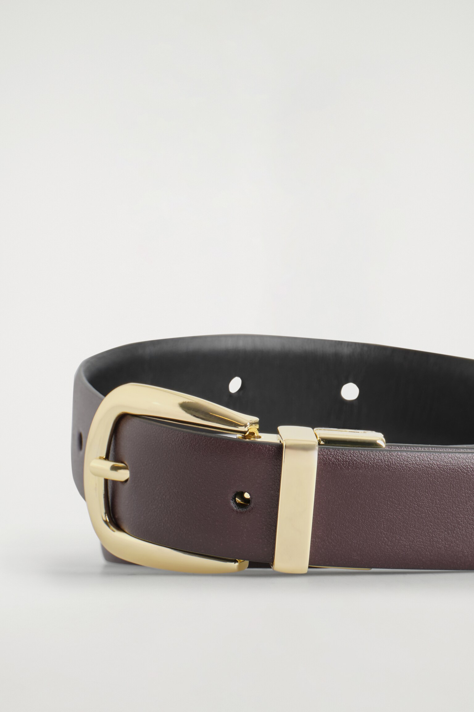 CEINTURE RÉVERSIBLE EN CUIR - BORDEAUX / NOIR/MARRON / BORDEAUX/NOIR / ÉCRU - 5
