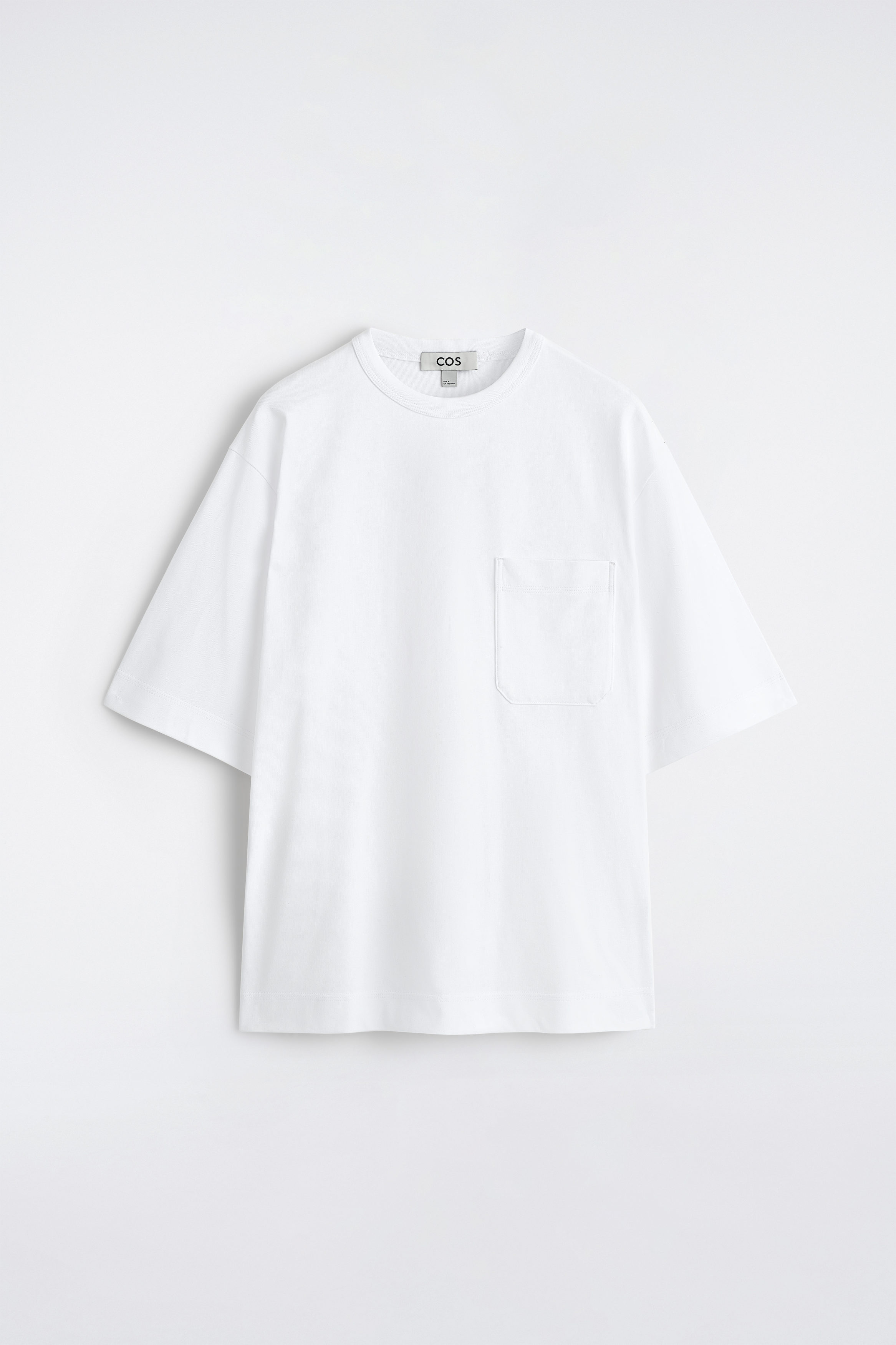 OVERSIZED POCKET-DETAIL T-SHIRT - WHITE | COS US