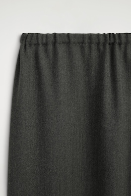 WOOL-BLEND WIDE-LEG PANTS — DARK GRAY 6