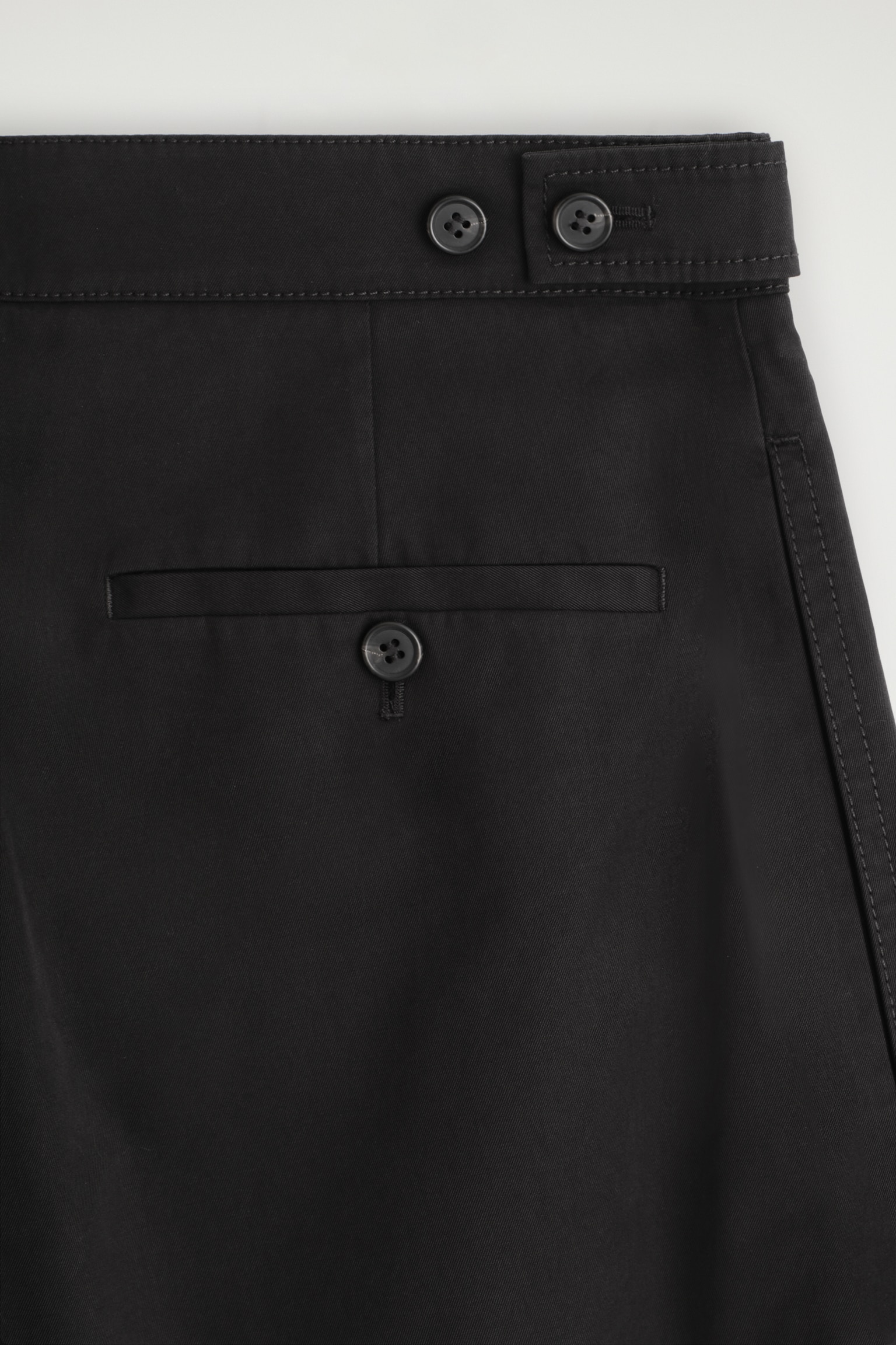 CROPPED COTTON WIDE-LEG TROUSERS - BLACK/LIGHT BEIGE - 3