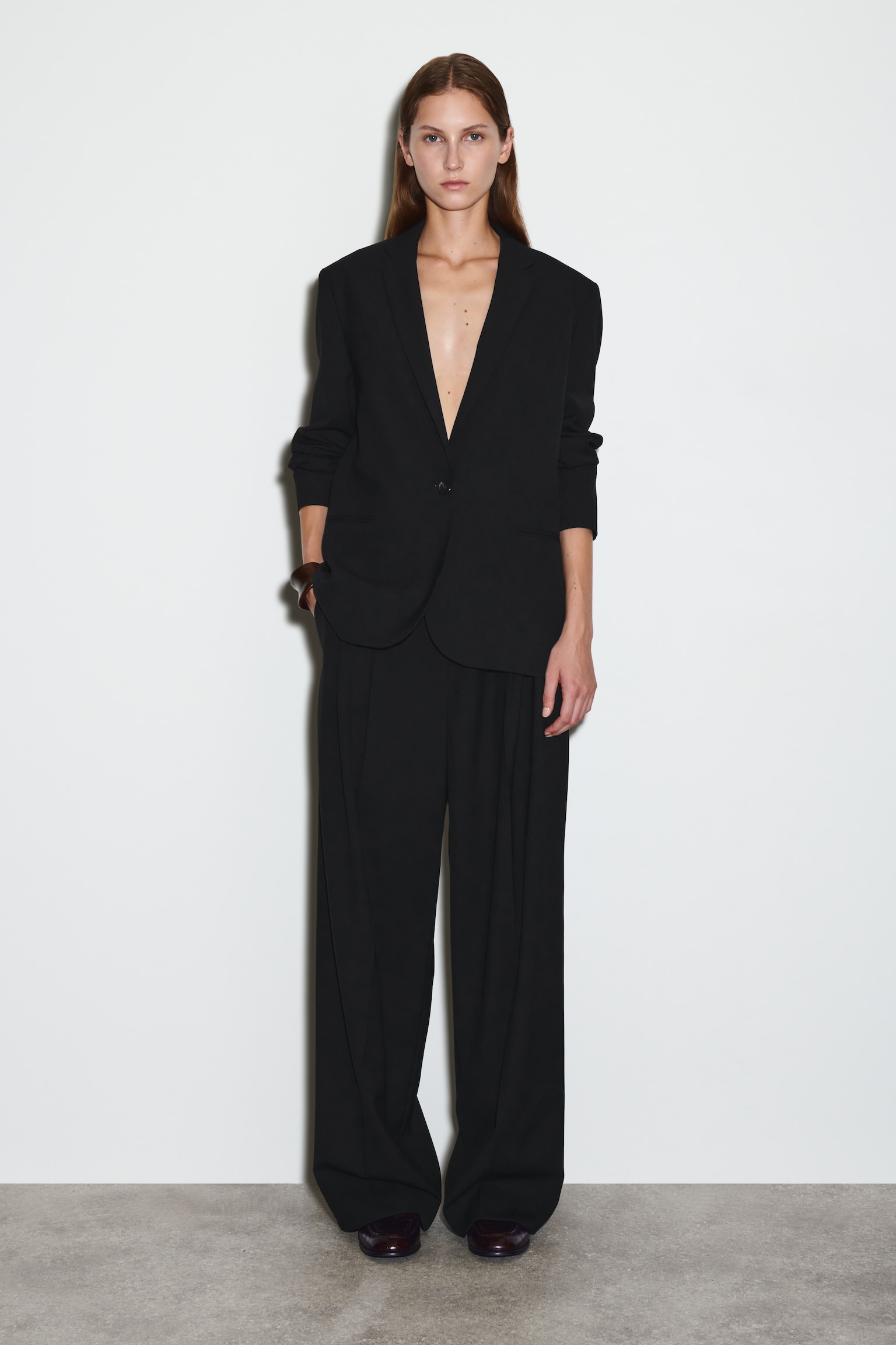 LOCKERE HOSE AUS TWILL MIT WEITEM BEIN - SCHWARZ/Blau/GRAU/BRAUN - 7
