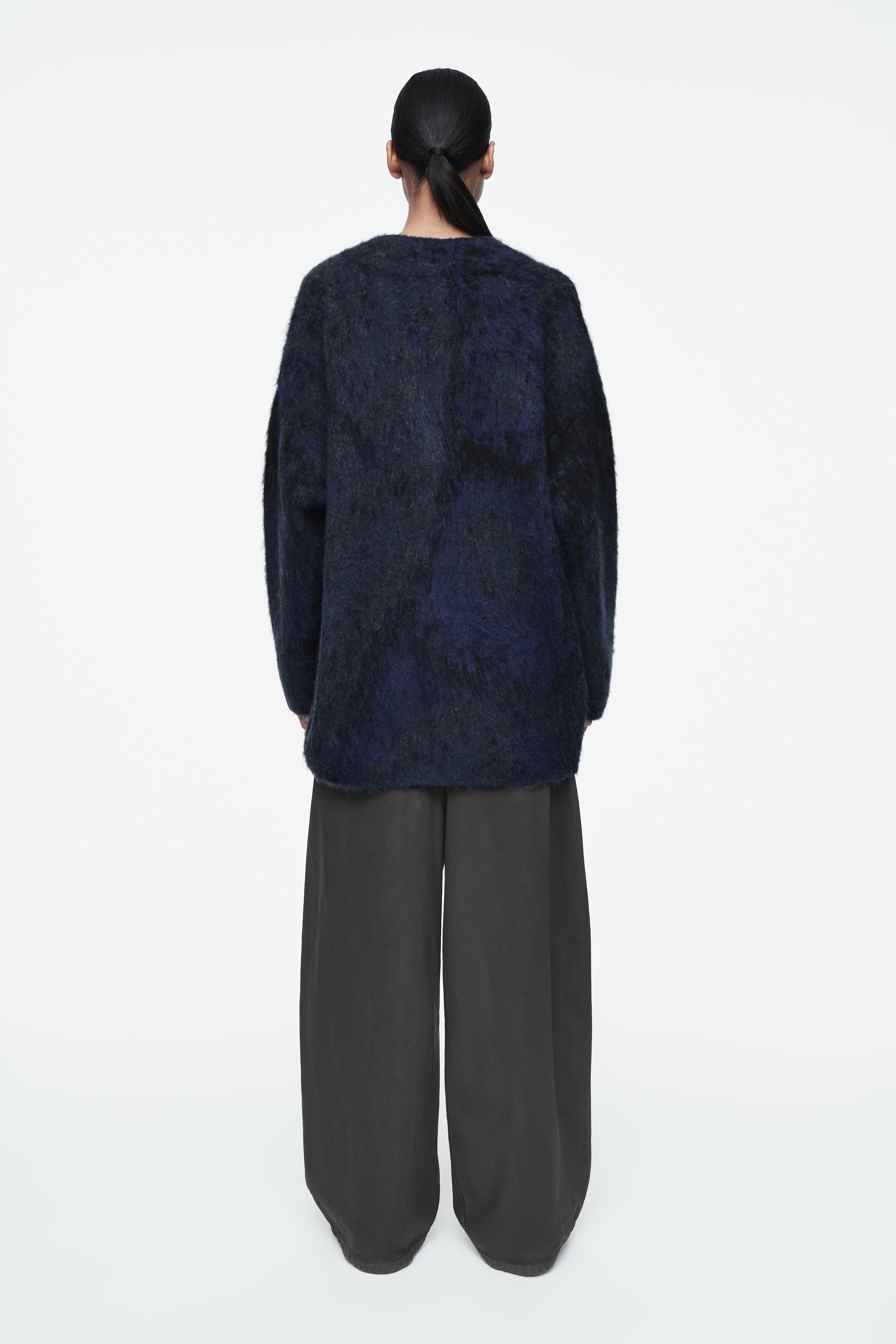 ALPACA-BLEND JACQUARD CARDIGAN
