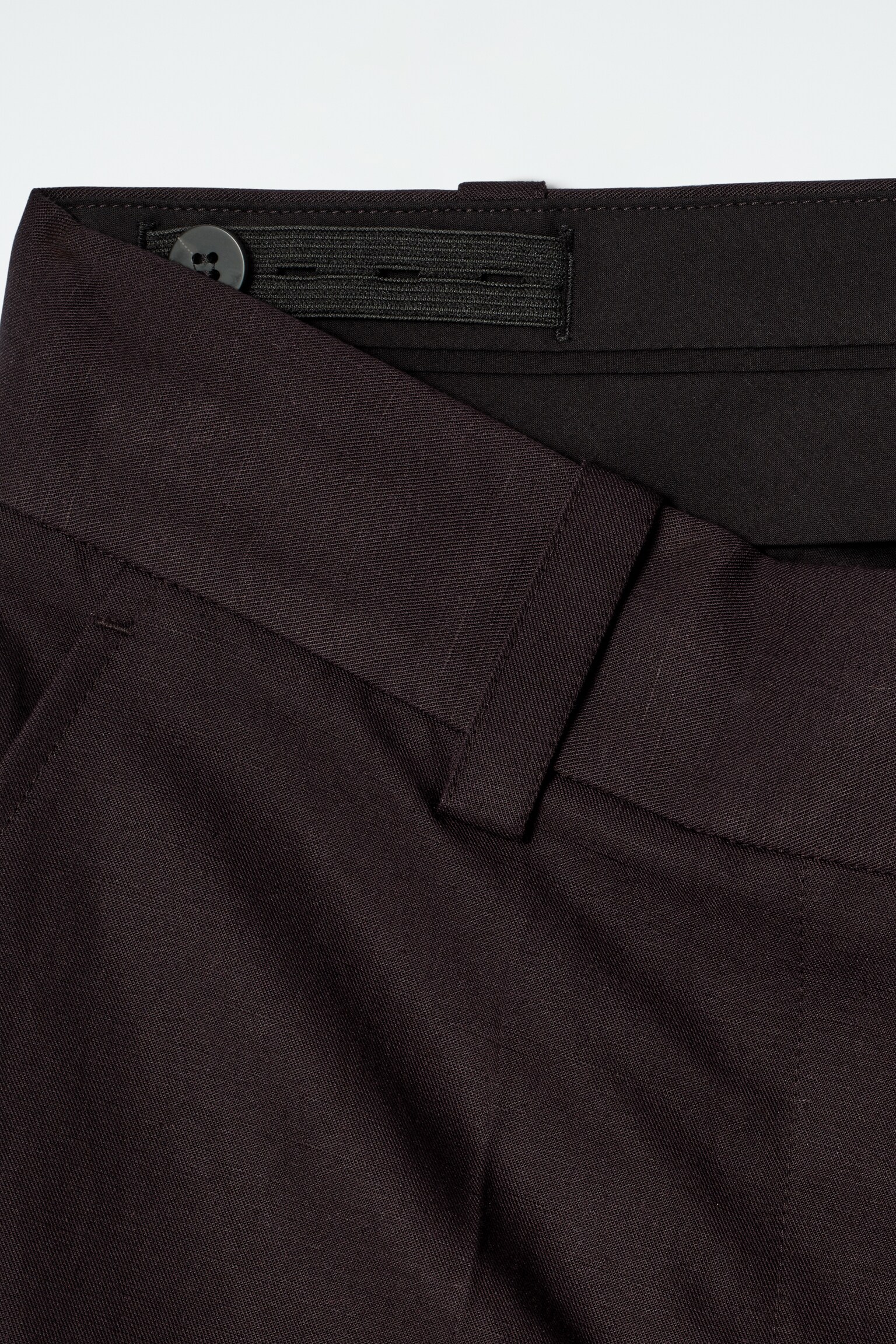 BERMUDAS DE TRAJE EN MEZCLA DE LINO - MARRÓN OSCURO - 6