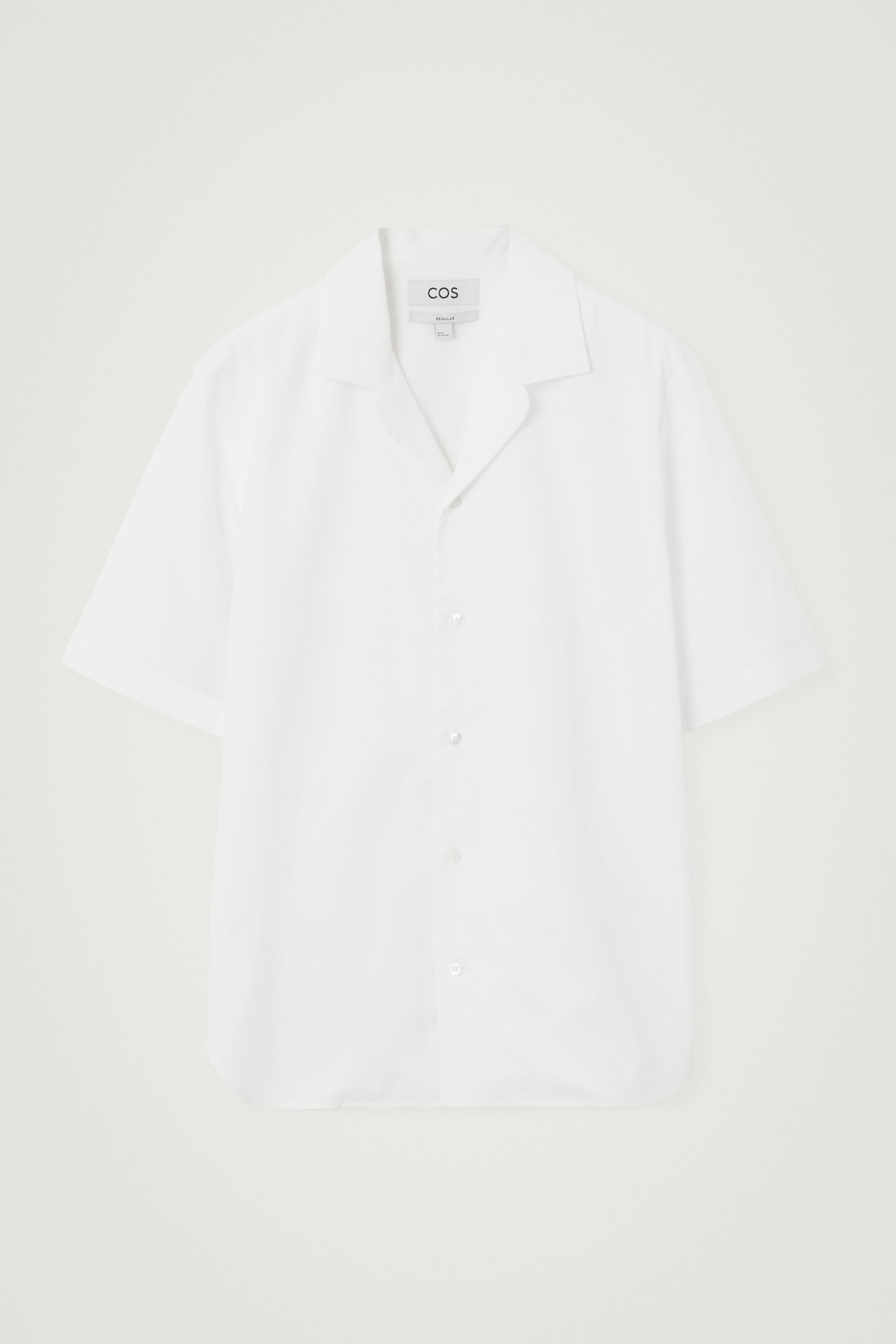 RELAXED SILK-BLEND SHORT-SLEEVE SHIRT - OFF-WHITE