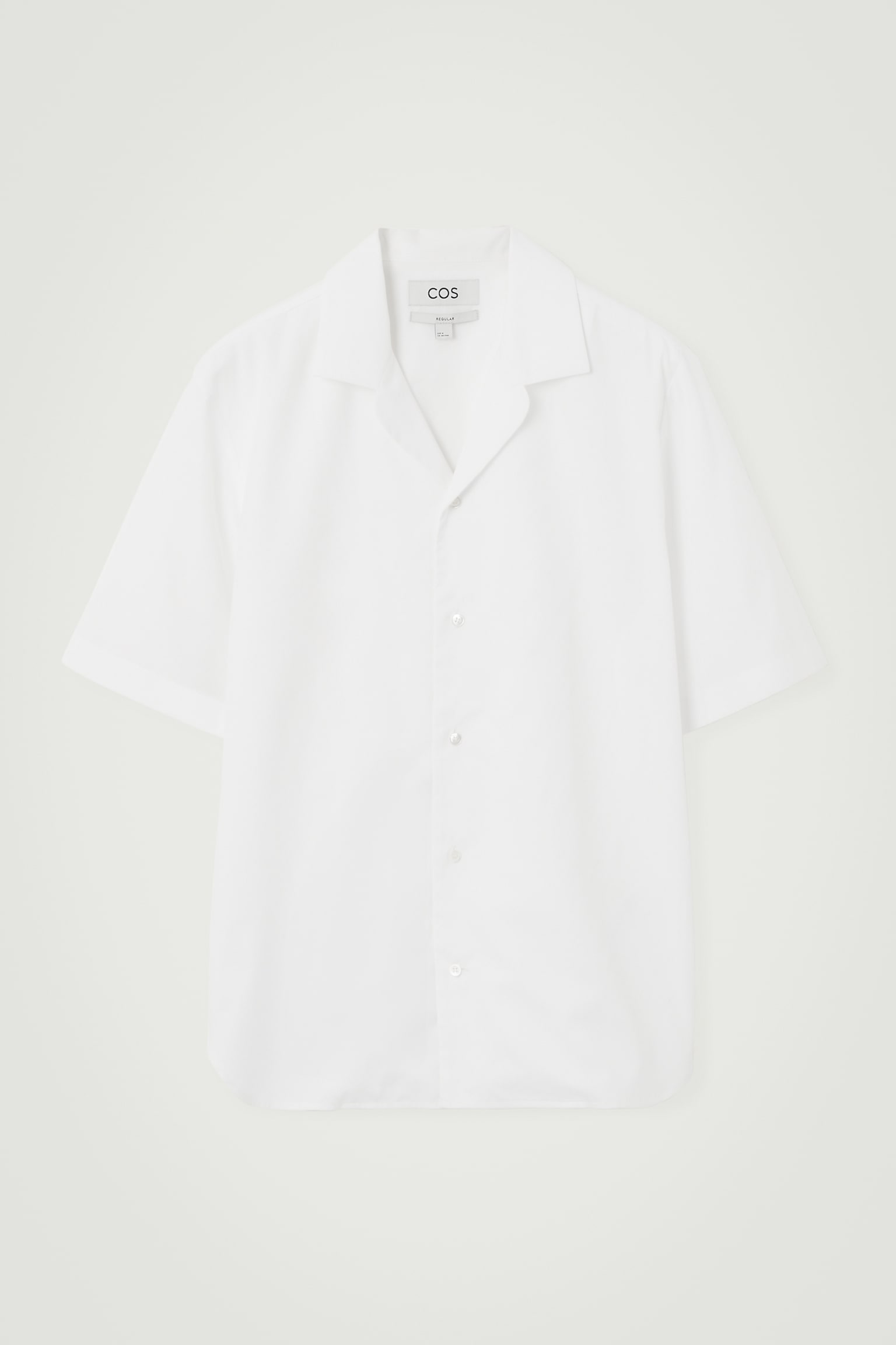 RELAXED SILK-BLEND SHORT-SLEEVE SHIRT - OFF-WHITE
