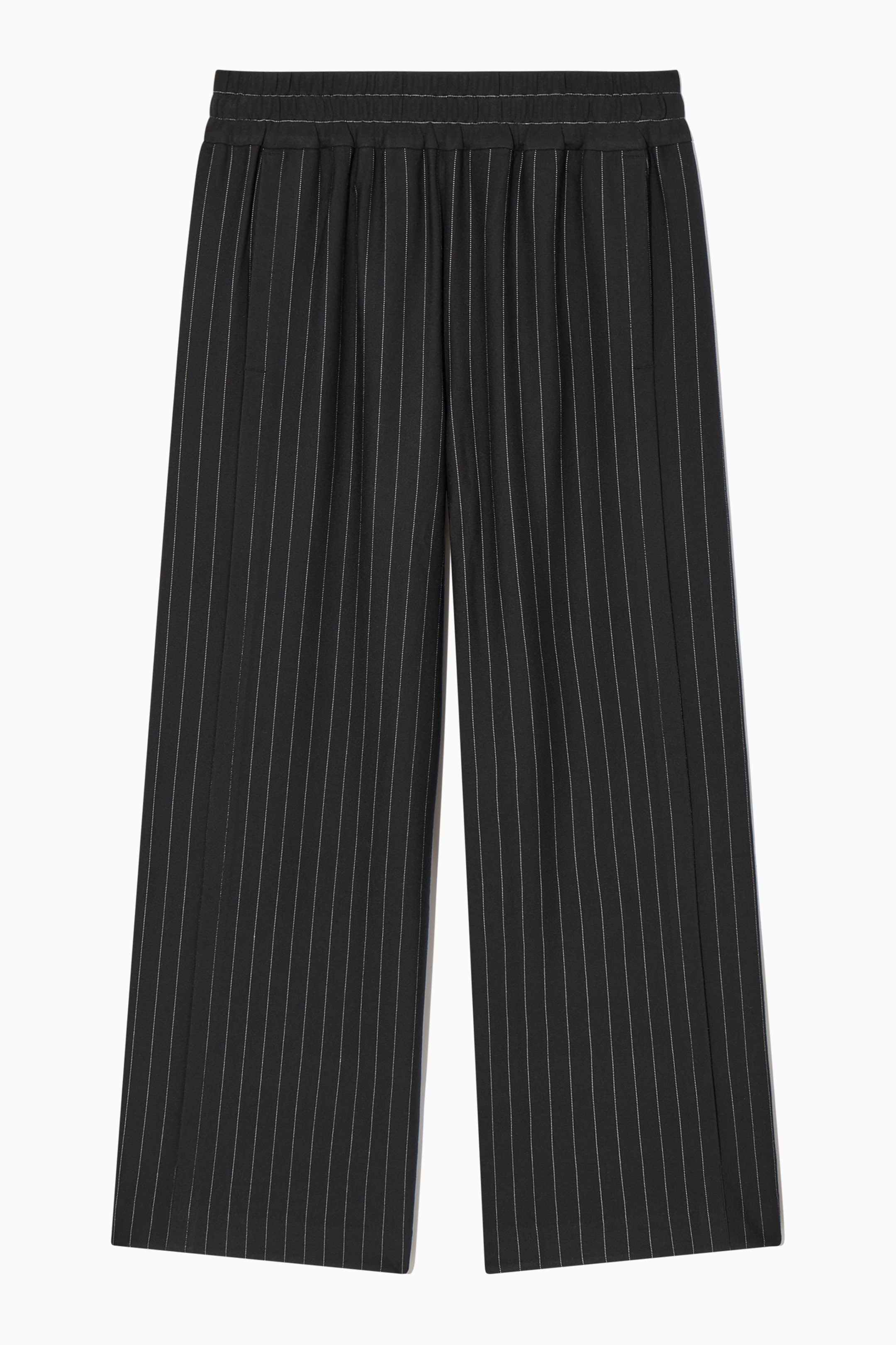 Größeres Bild anzeigen: NADELSTREIFENHOSE MIT GERADEM BEIN - SCHWARZ/NADELSTREIFEN - Ladies | H&M AT 1