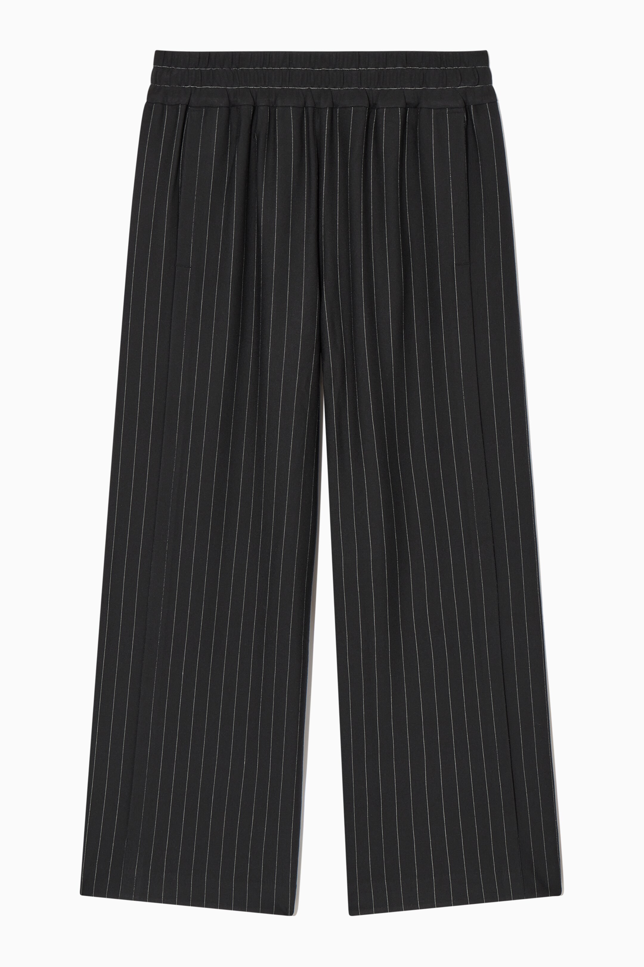 View larger image: STRAIGHT-LEG PINSTRIPED TROUSERS - BLACK / PINSTRIPED - Ladies | H&M GB 1