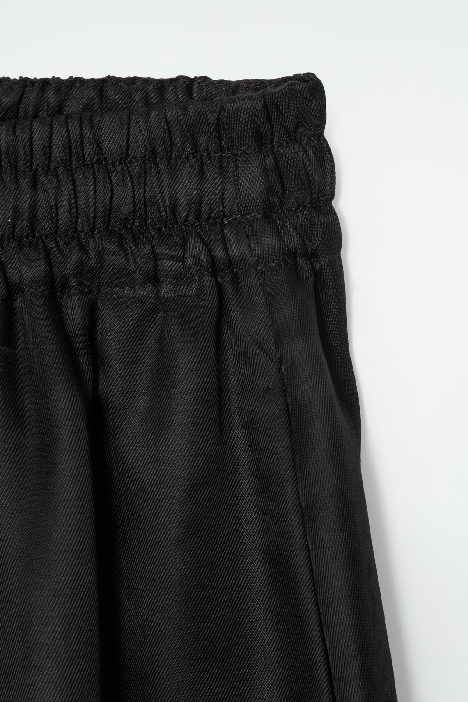 TWILL PALAZZO TROUSERS - BLACK/NAVY - 5