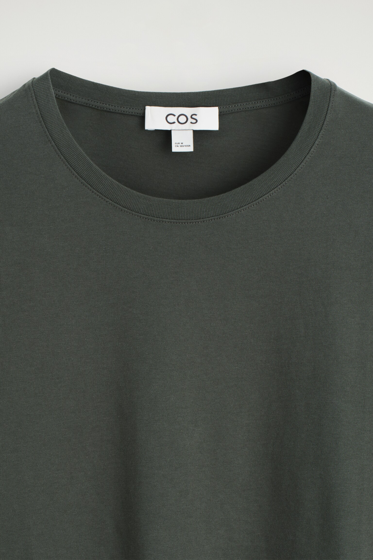 T-SHIRT À COL ROND EN COTON - VERT FONCÉ/NOIR/BLANC/BLEU MARINE - 5