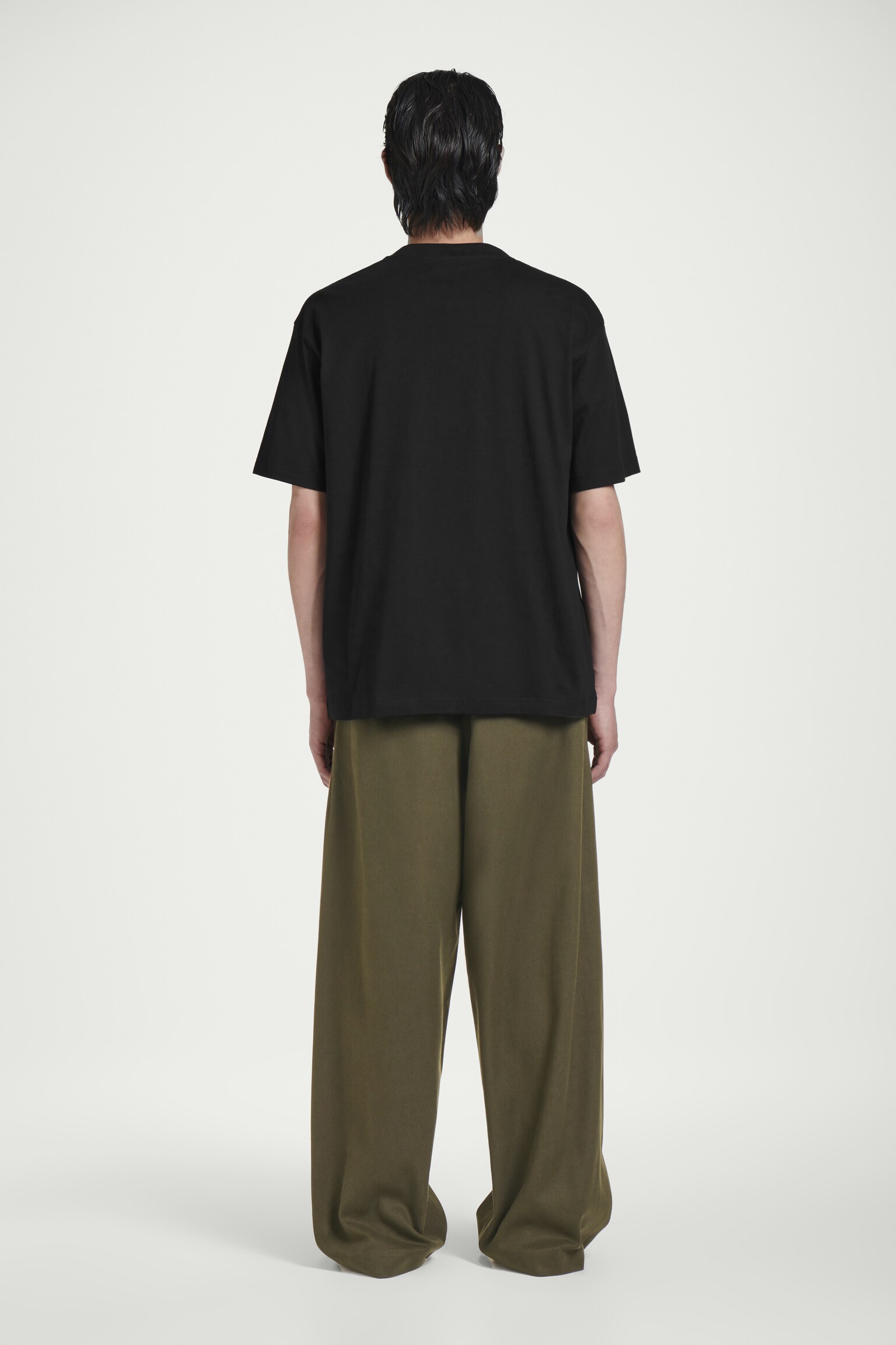 CAMISETA OVERSIZE DE ALGODÓN - NEGRO/AZUL MARINO - 11
