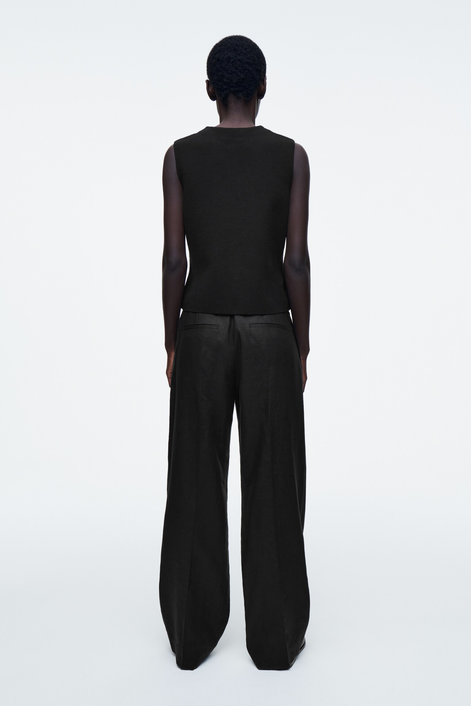 GILET EN MAILLE DE COTON - NOIR/BRUN FONCÉ/IVOIRE - 6