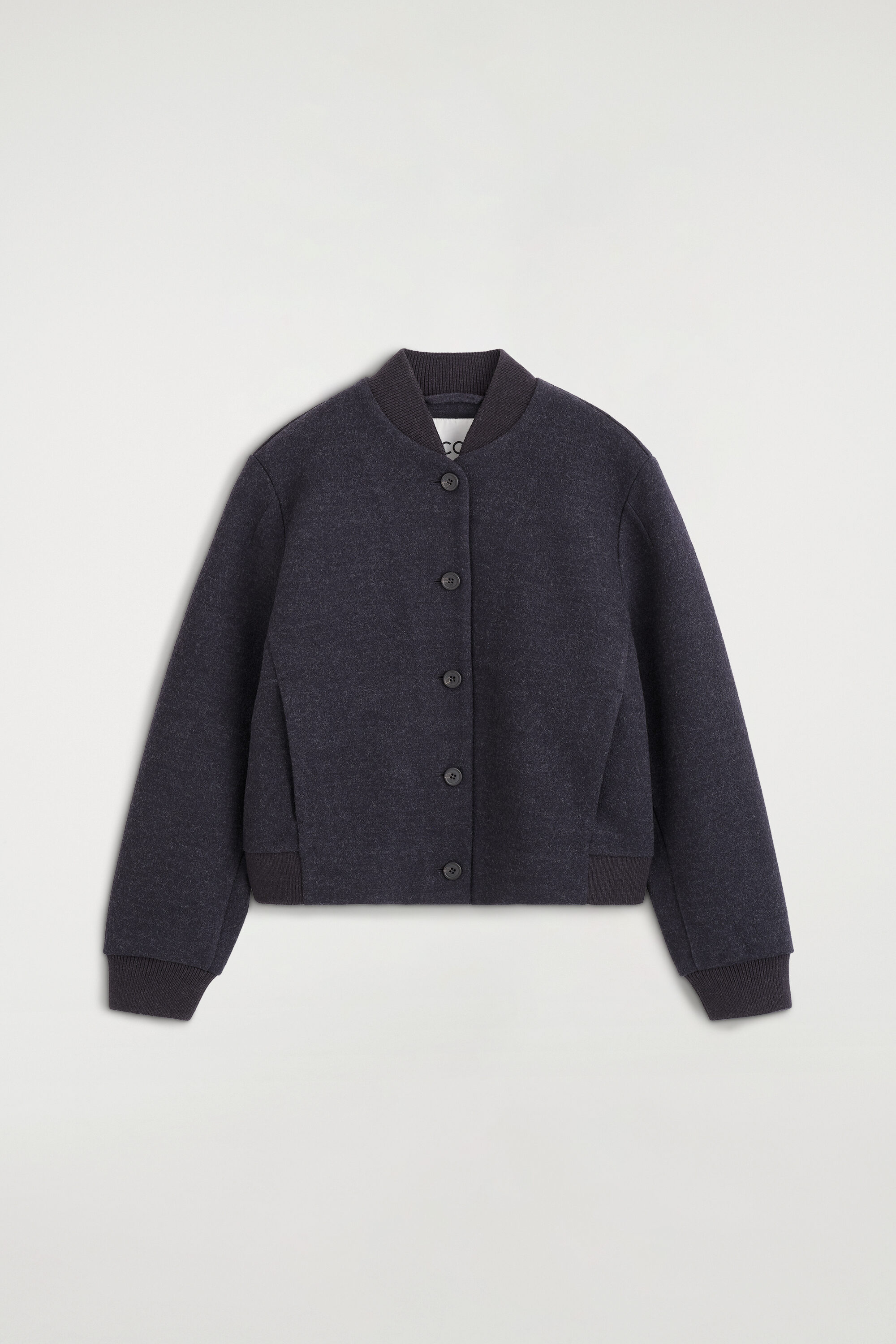 Boiled Wool-blend Bomber Jacket