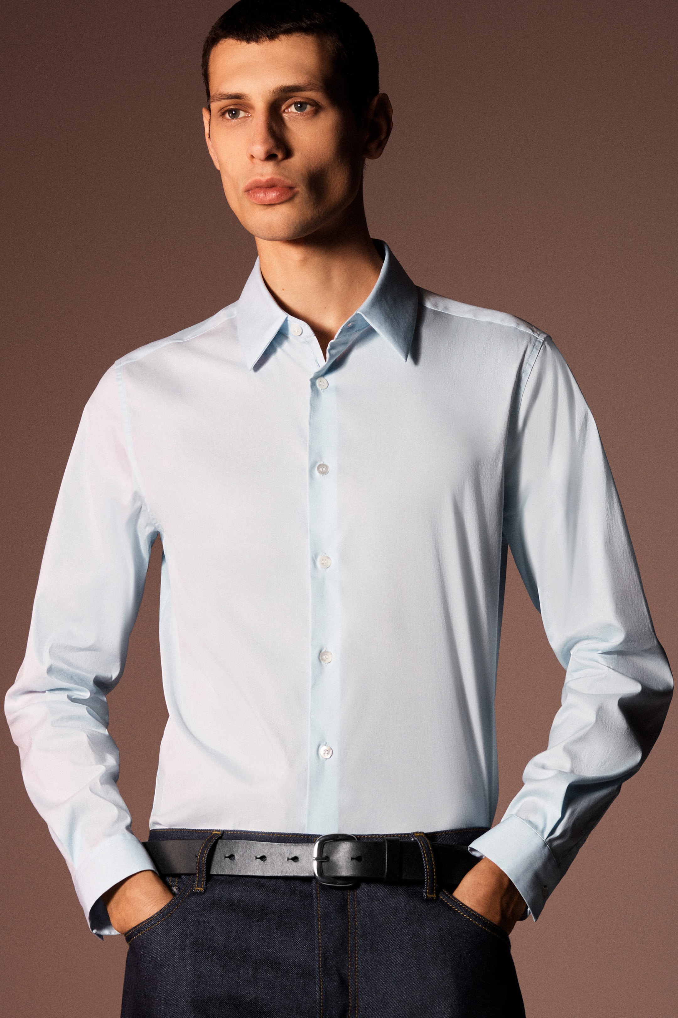 SLIM TAILORED POPLIN SHIRT