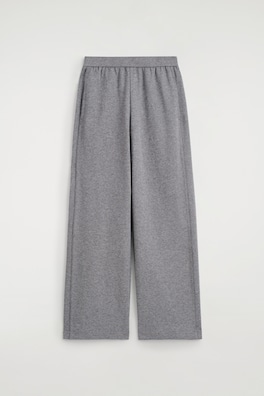 WIDE-LEG COTTON JOGGERS — GREY MÉLANGE 6