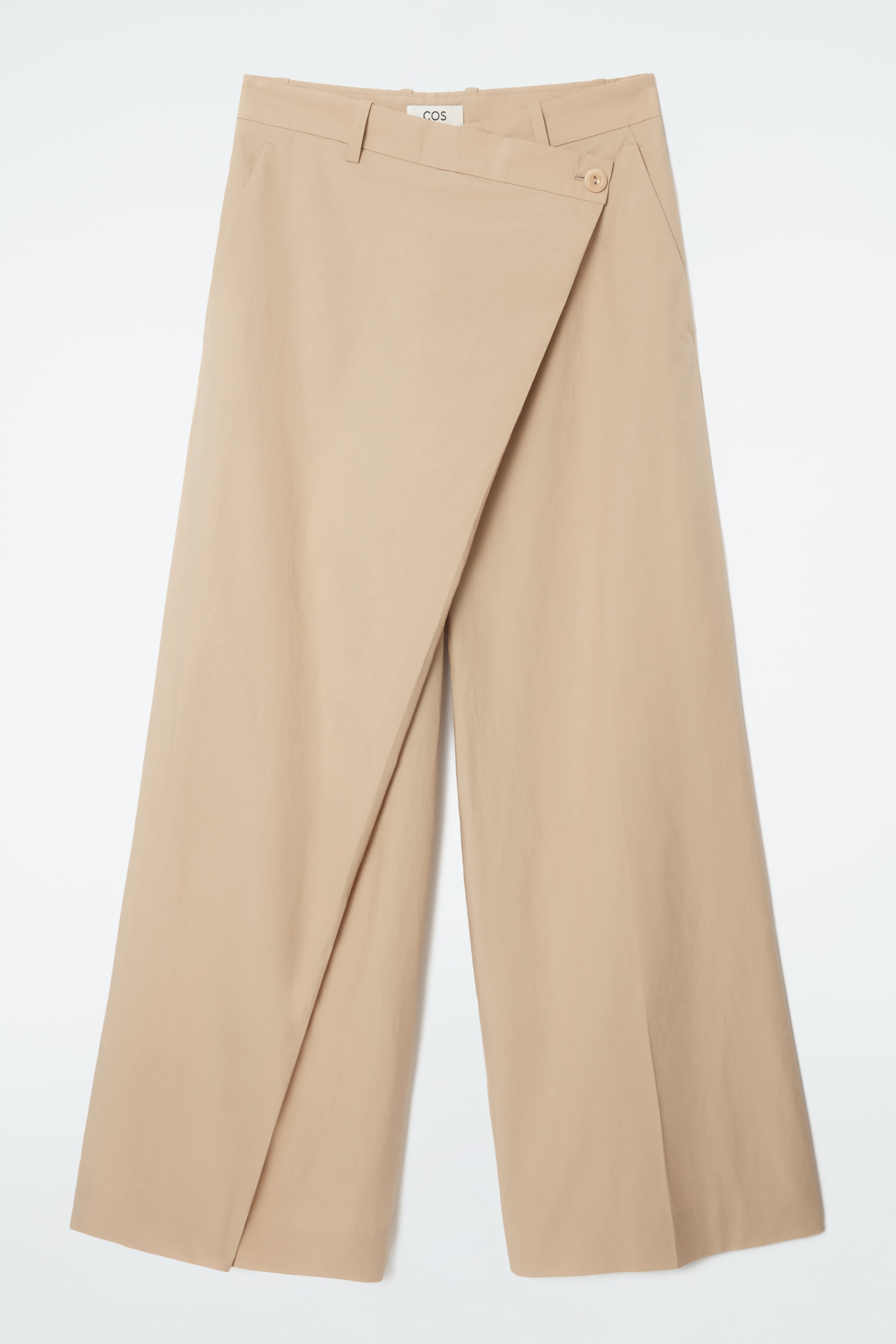Agrandir l'image: PANTALON PORTEFEUILLE ASYMÉTRIQUE - BEIGE - FEMME | H&M CH 1