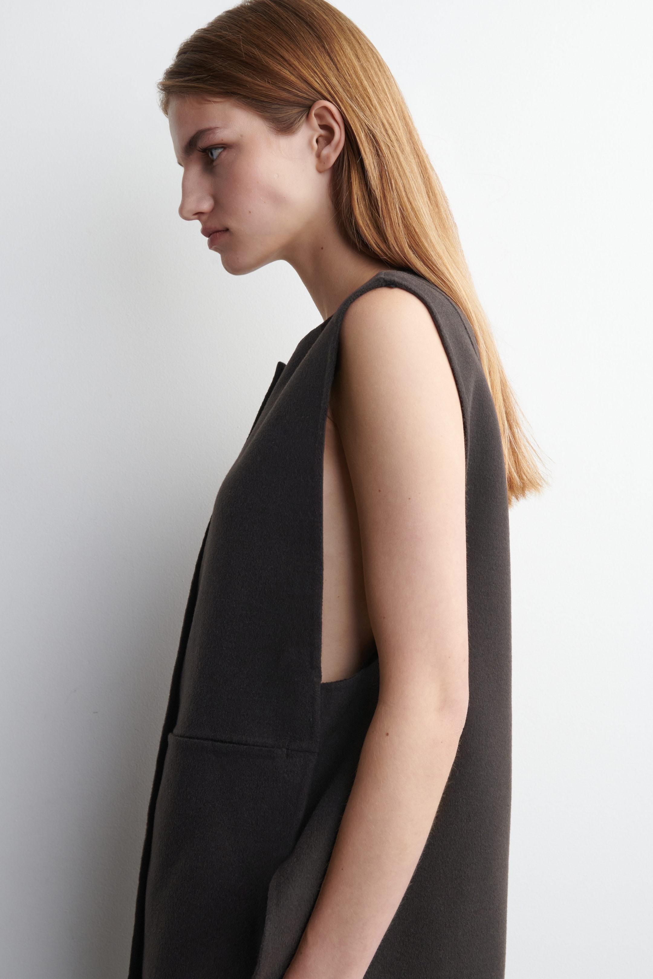 DOUBLE-FACED WOOL HYBRID VEST