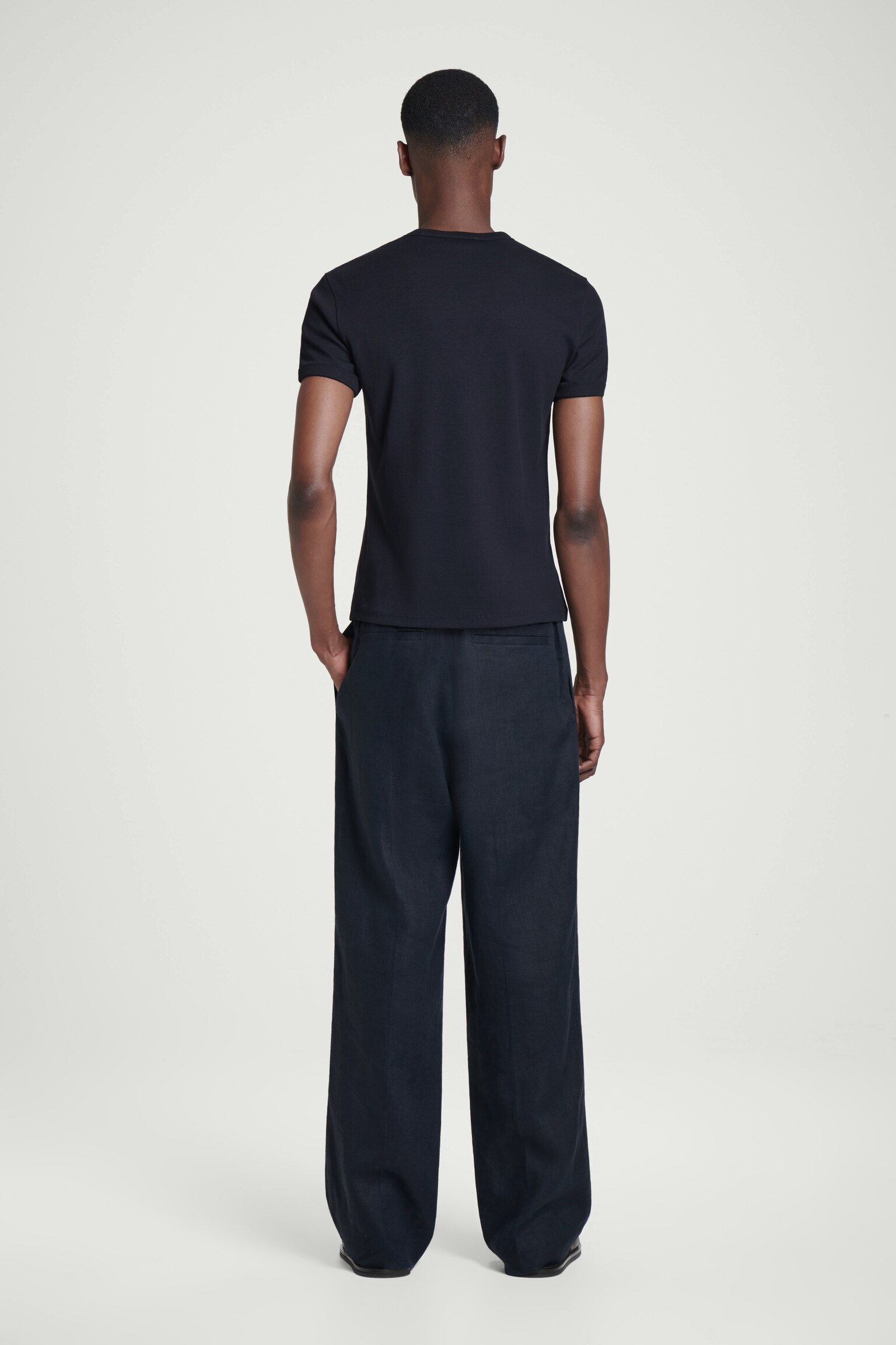 T-SHIRT SLIM EN COTON CÔTELÉ - BLEU MARINE/CHARBON/KAKI FONCÉ/BLANC/NOIR/KAKI/GRIS CLAIR - 6