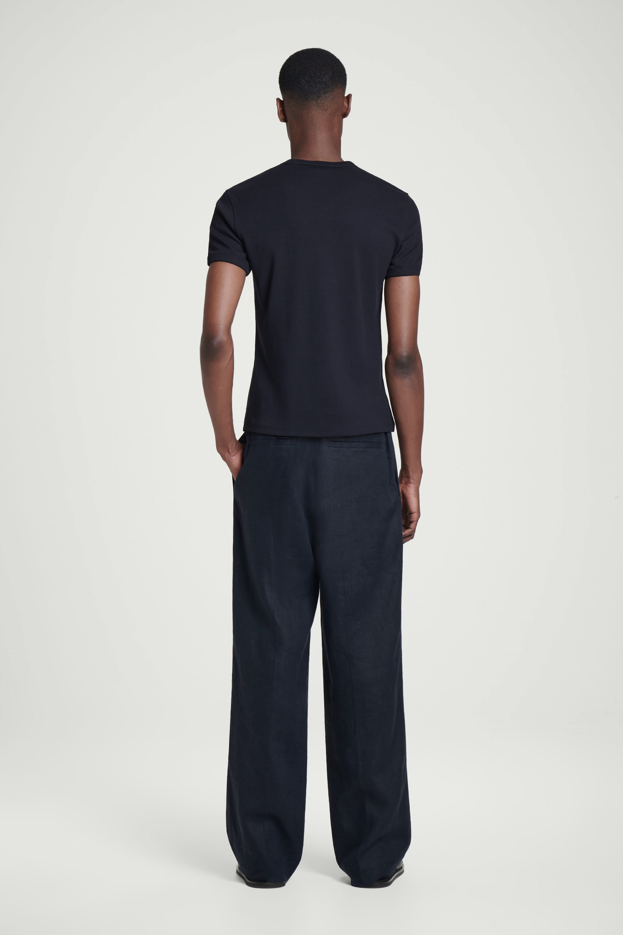 SLIM RIBBED COTTON T-SHIRT
